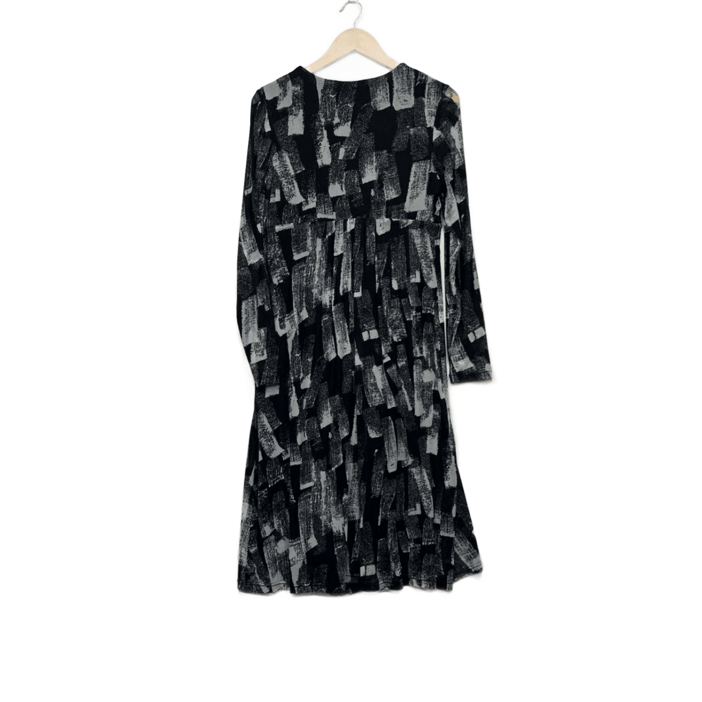 Regatta Womens Black Long Sleeve Midi V-Neck Dress Size 12