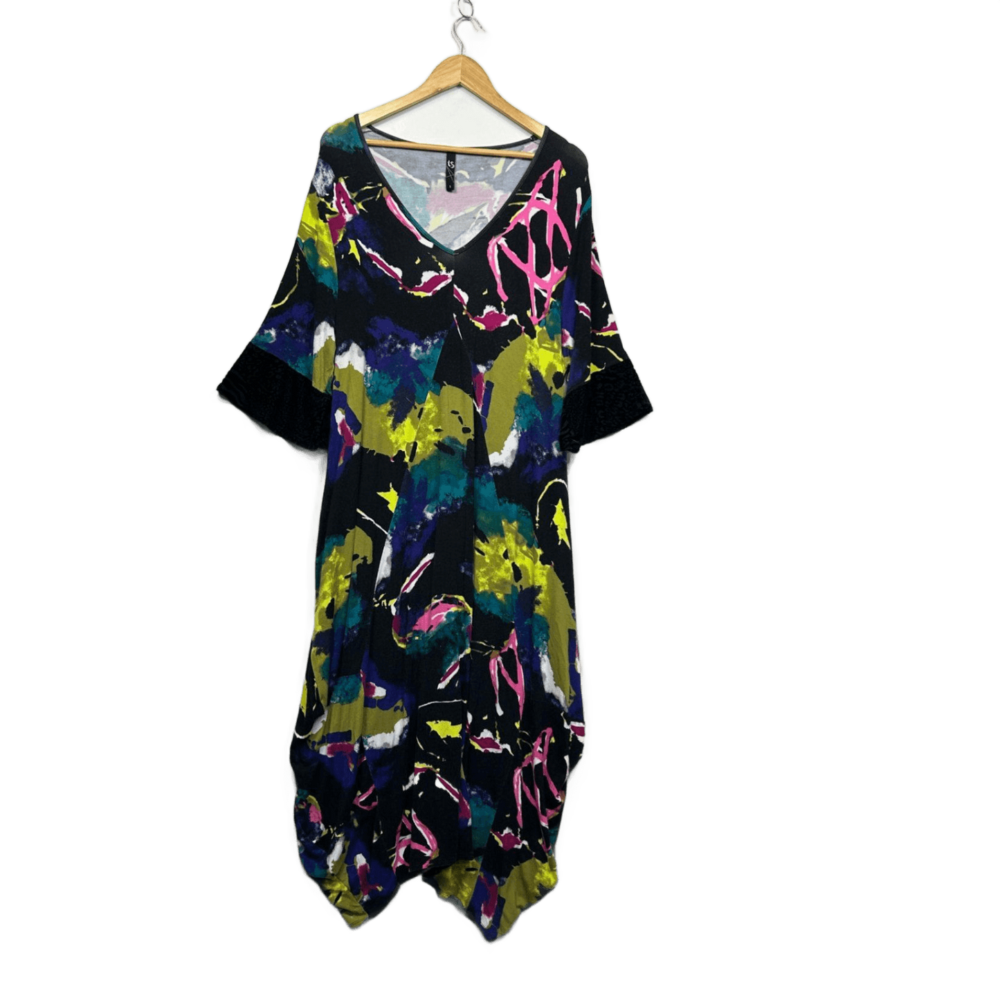 Taking Shape Shift Dress Size 16 Small Plus 3/4 Sleeve Jersey Pockets Casual