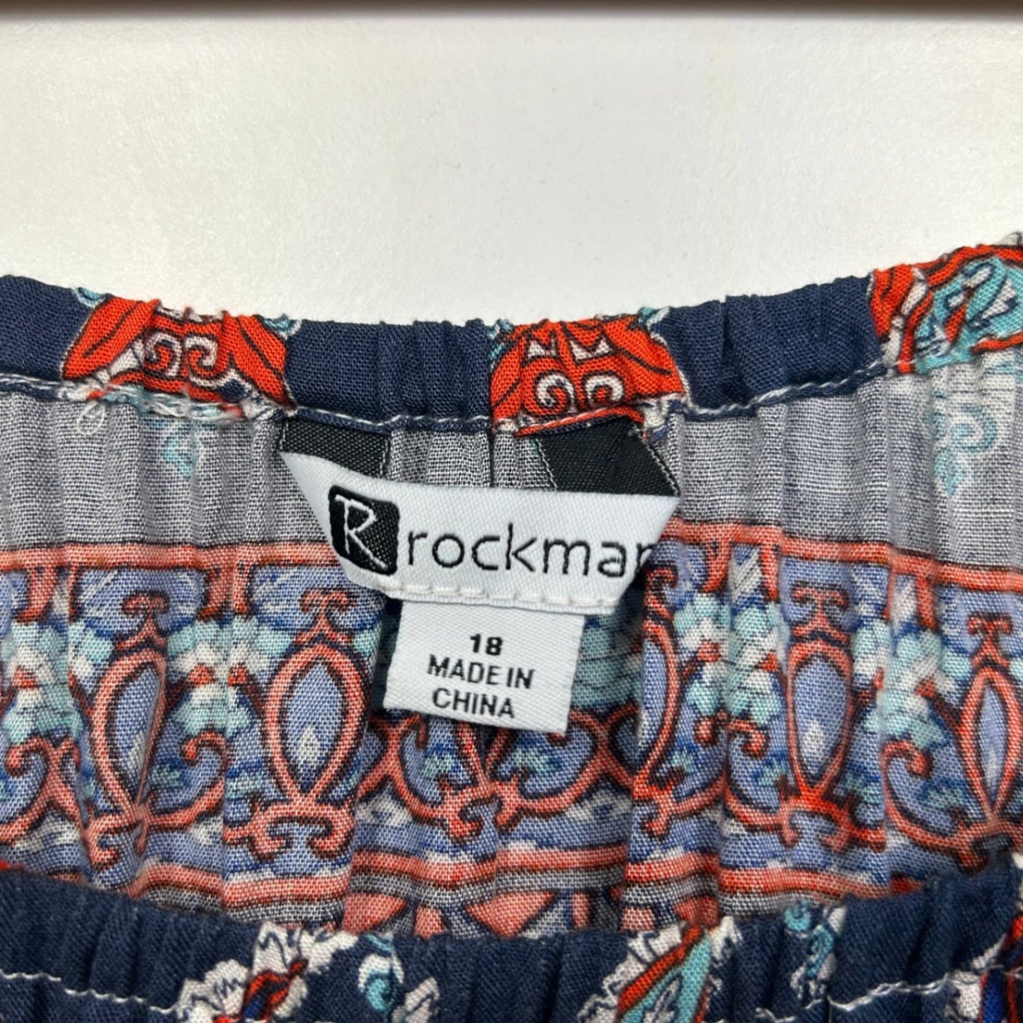 Rockmans Multicoloured Paisley Print Viscose Casual Top Size 18
