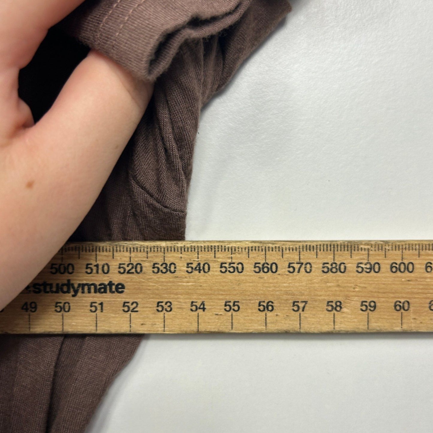 FREEZ Brown Viscose Blend Long Sleeve Round Neck Basic Top Size Large? 14 16