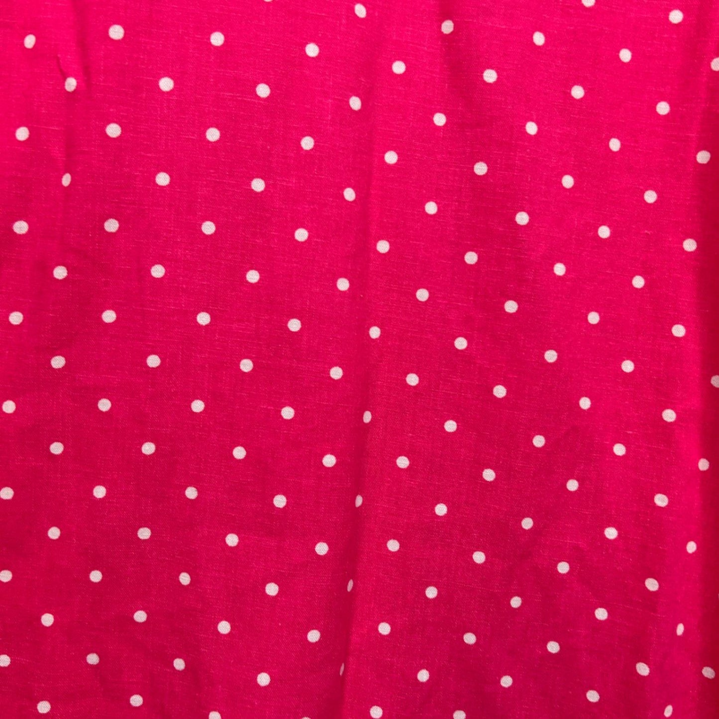 W Lane Linen Blend Pink Dots Short Sleeve Top Size 20