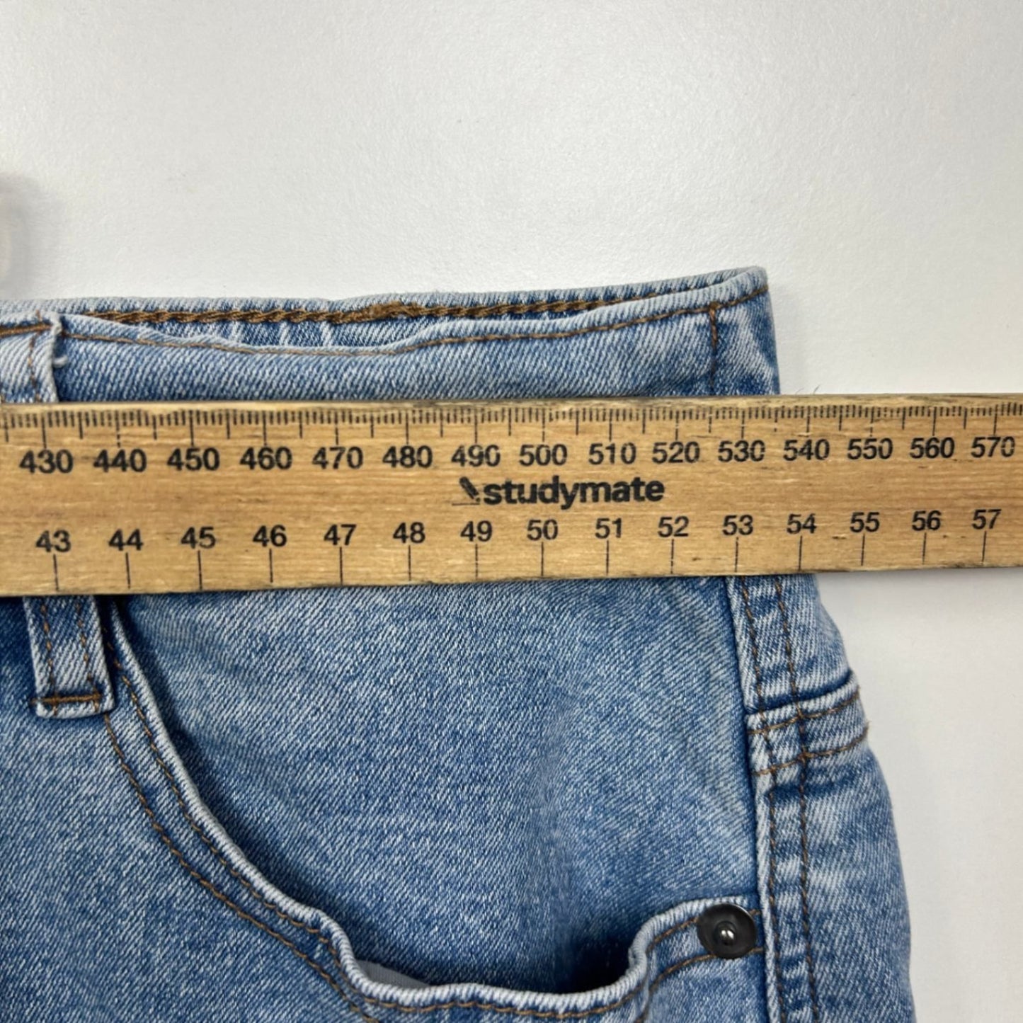 Autograph Denim Pencil Skirt Size 22 Pockets Zip Fly