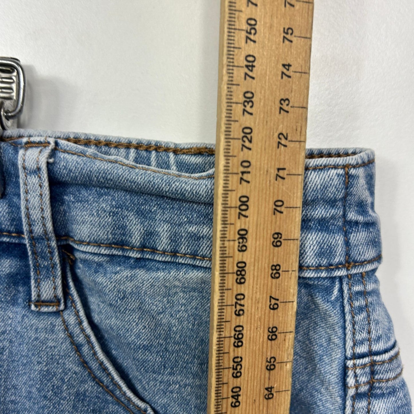 Autograph Denim Pencil Skirt Size 22 Pockets Zip Fly