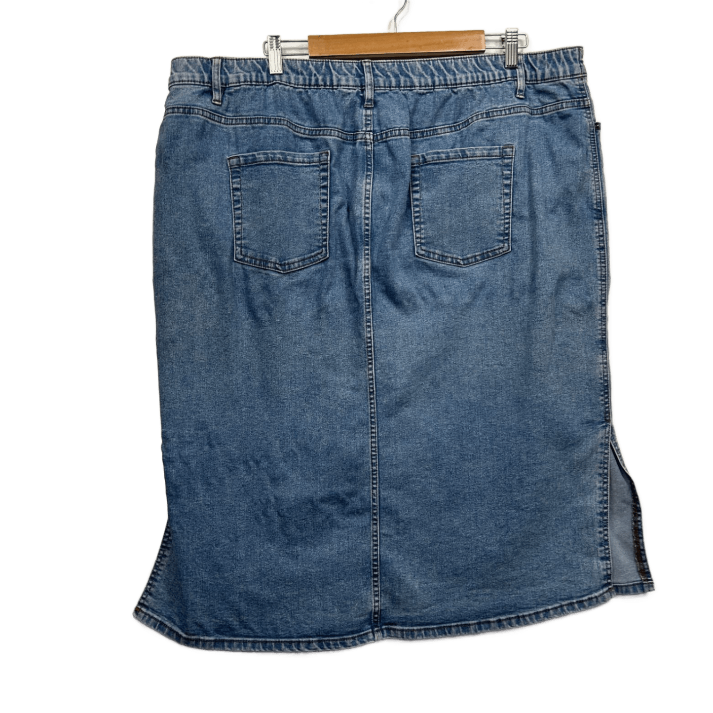 Autograph Denim Pencil Skirt Size 22 Pockets Zip Fly