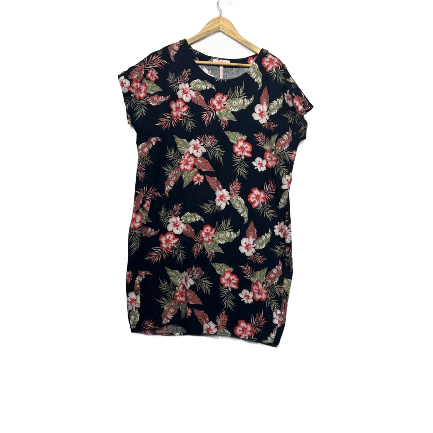 Millers Multicoloured Floral Short Sleeve Cotton Dress Size 16
