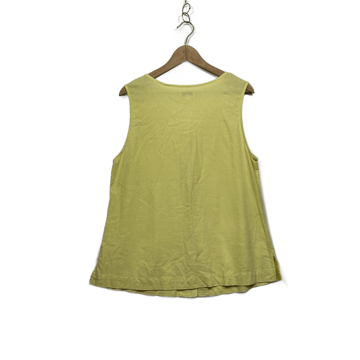 W. Lane Sleeveless Yellow Linen Top Size 16