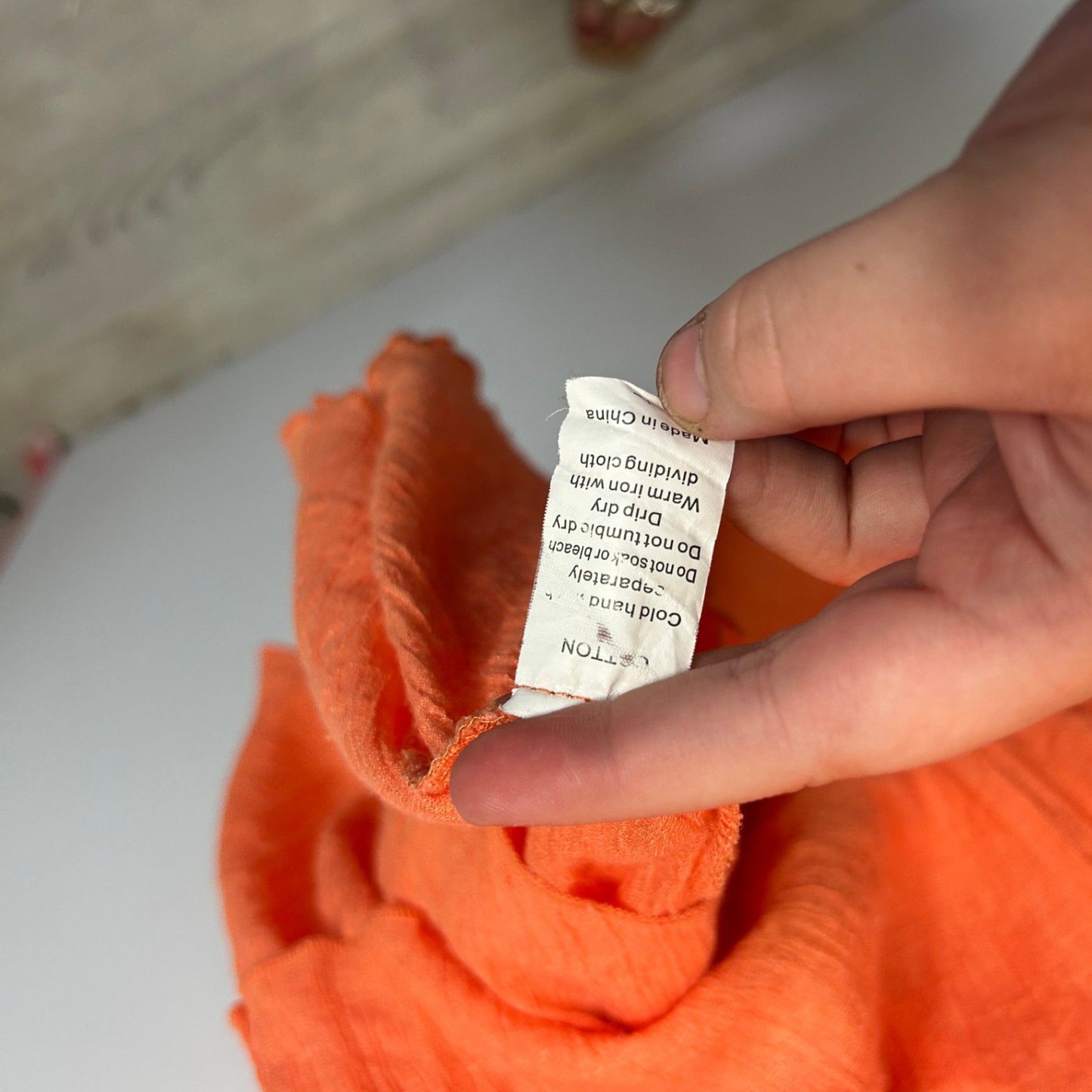 M.Style Orange Cotton Sleeveless Layered Crochet Boho Dress Size 18