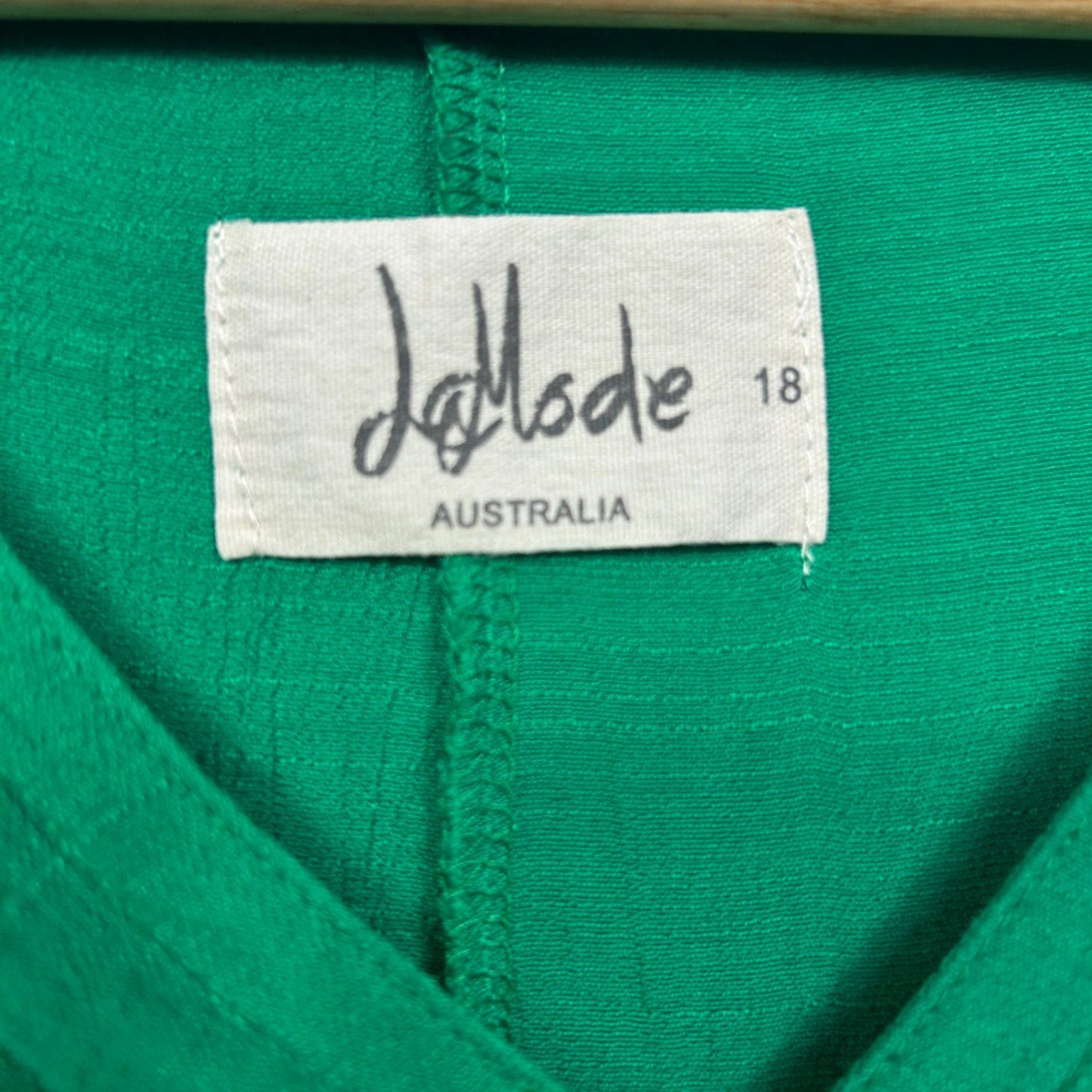 La Mode Green Cotton Blend Sleeveless Midi V-Neck Layered Maxi Dress Size 18