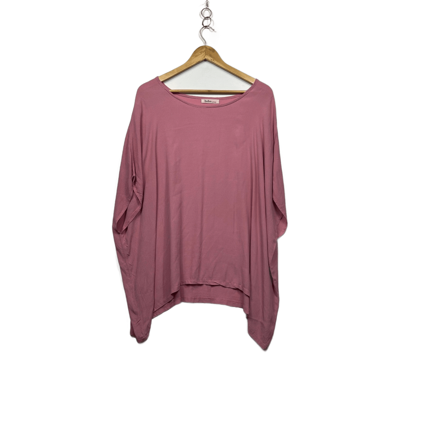 Boho Australia Pink Short Sleeve Kaftan Top Fit 14-18