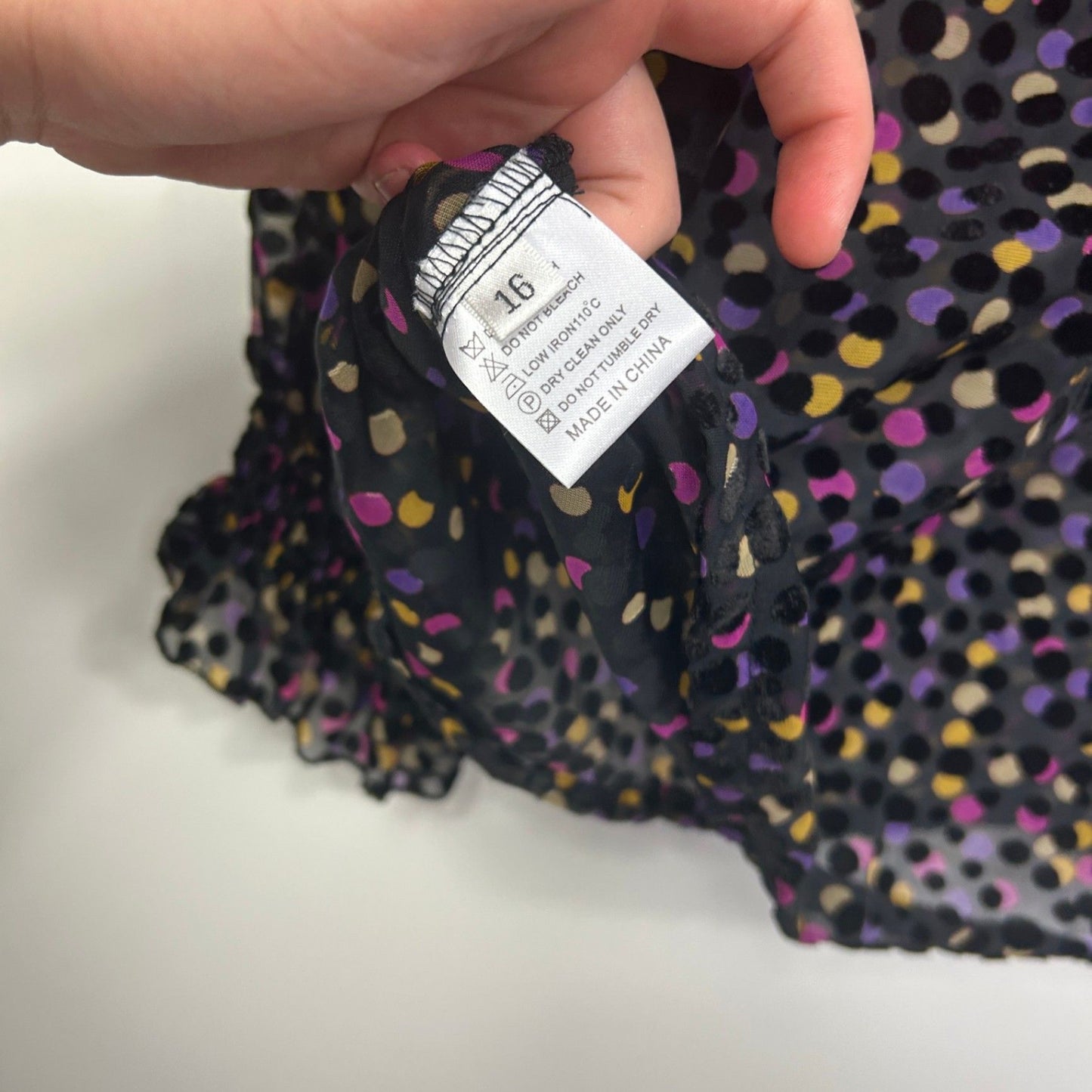 Sonia Stradiotto Couture Velvet Dot Off The Shoulder Ruffle Top Blouse Size 16