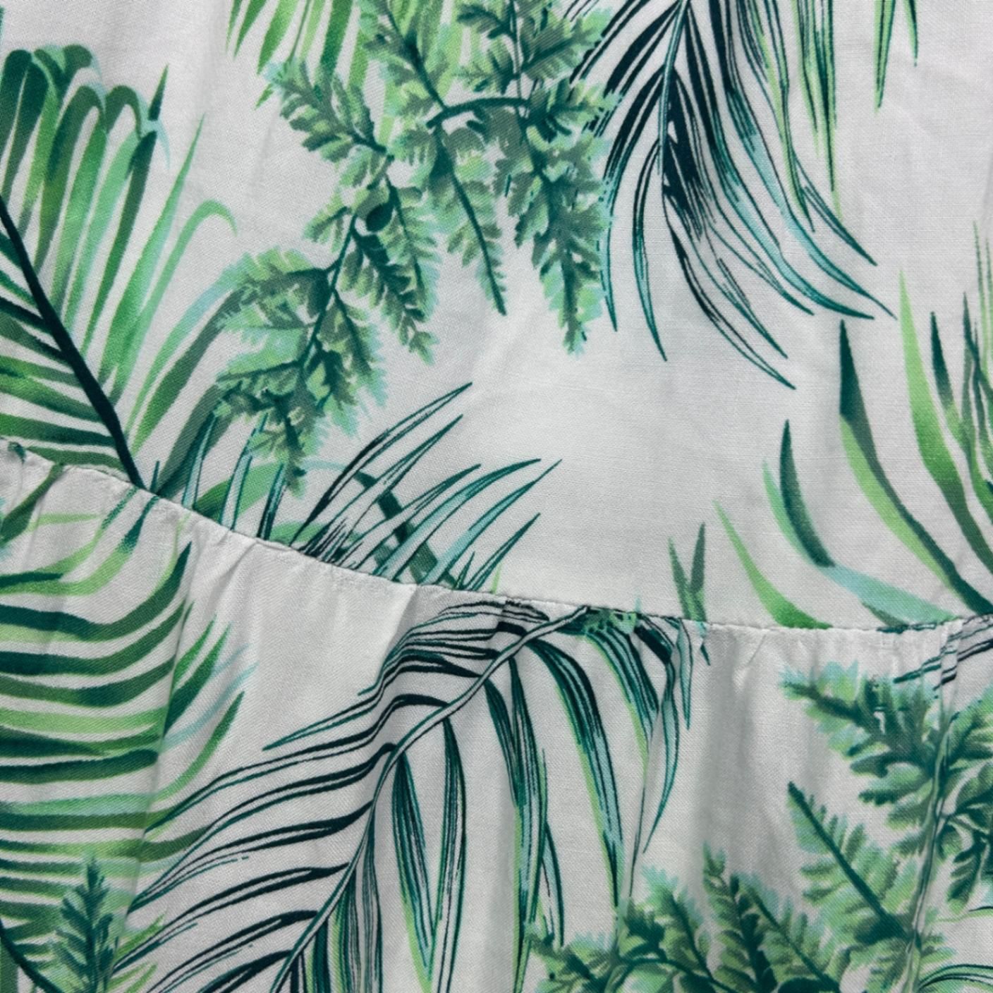 Millers Green Floral Leaf Print White Maxi Skirt Size 2XL 18 Viscose