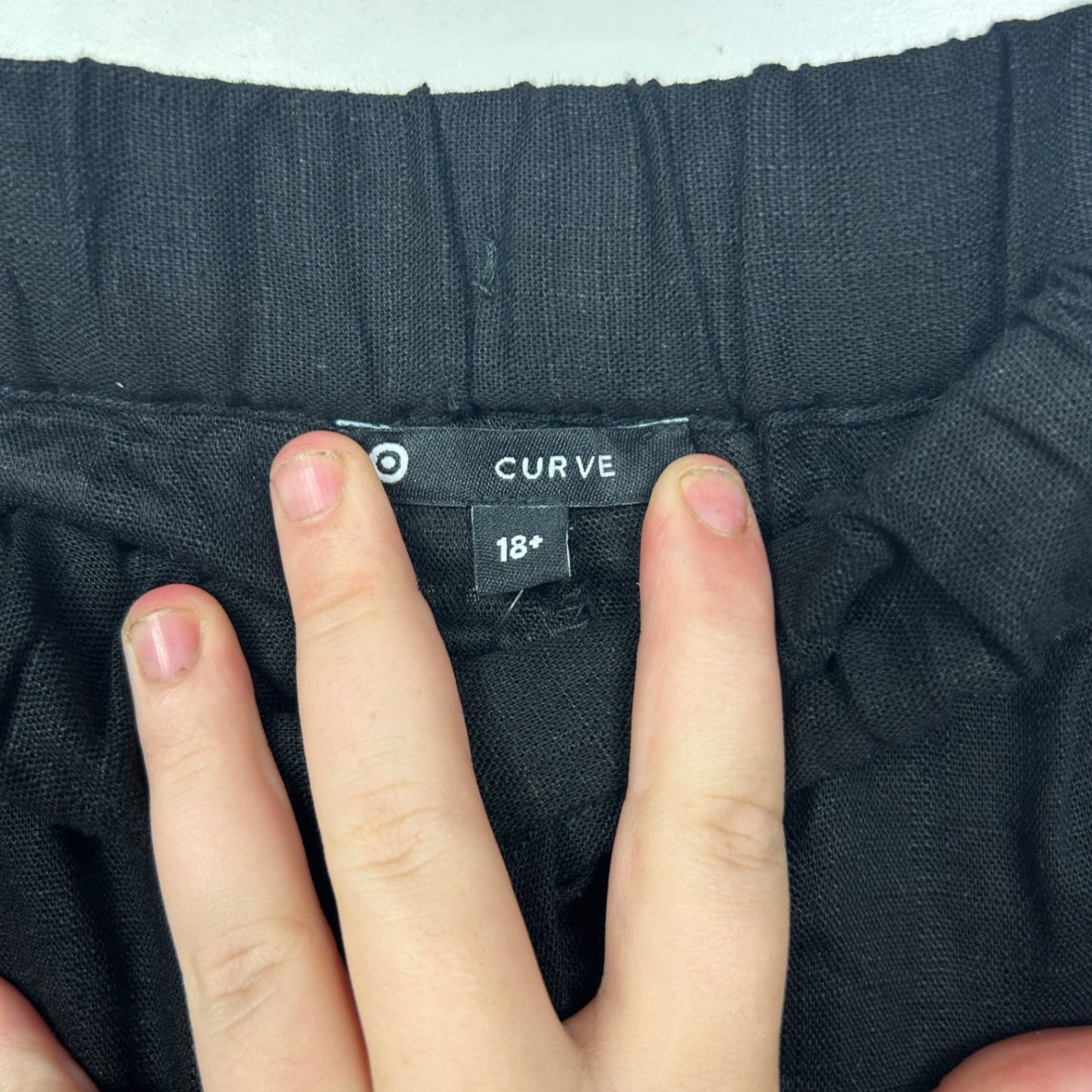 New Target Black Casual Linen Shorts Size 18 Plus