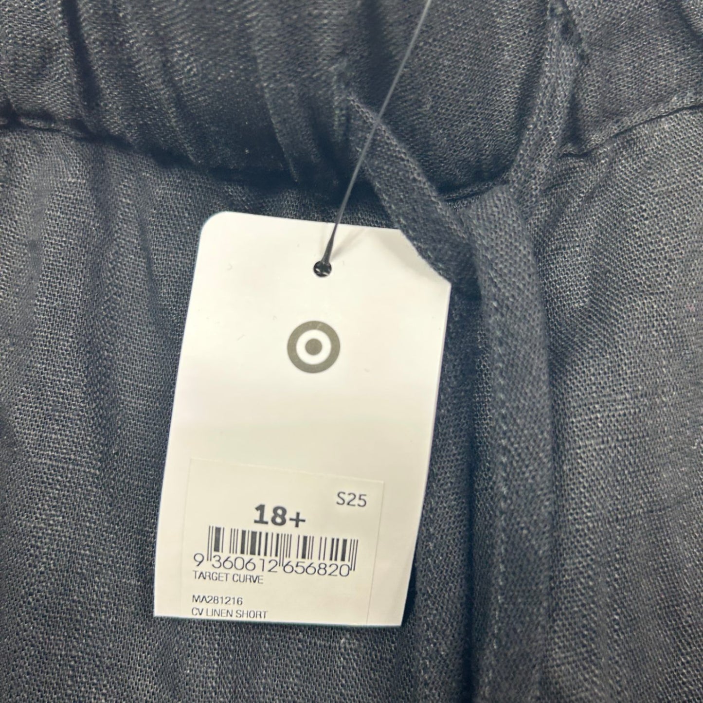 New Target Black Casual Linen Shorts Size 18 Plus