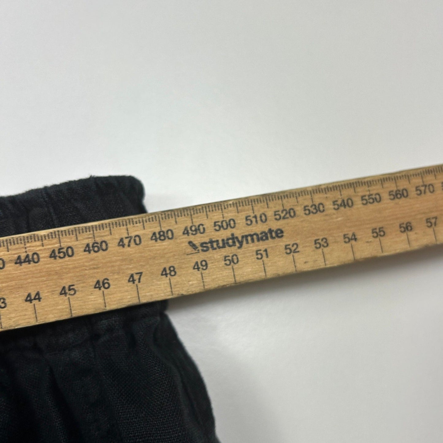 Virtuelle Black Linen Blend Capri Cropped Pants Size 20 Plus