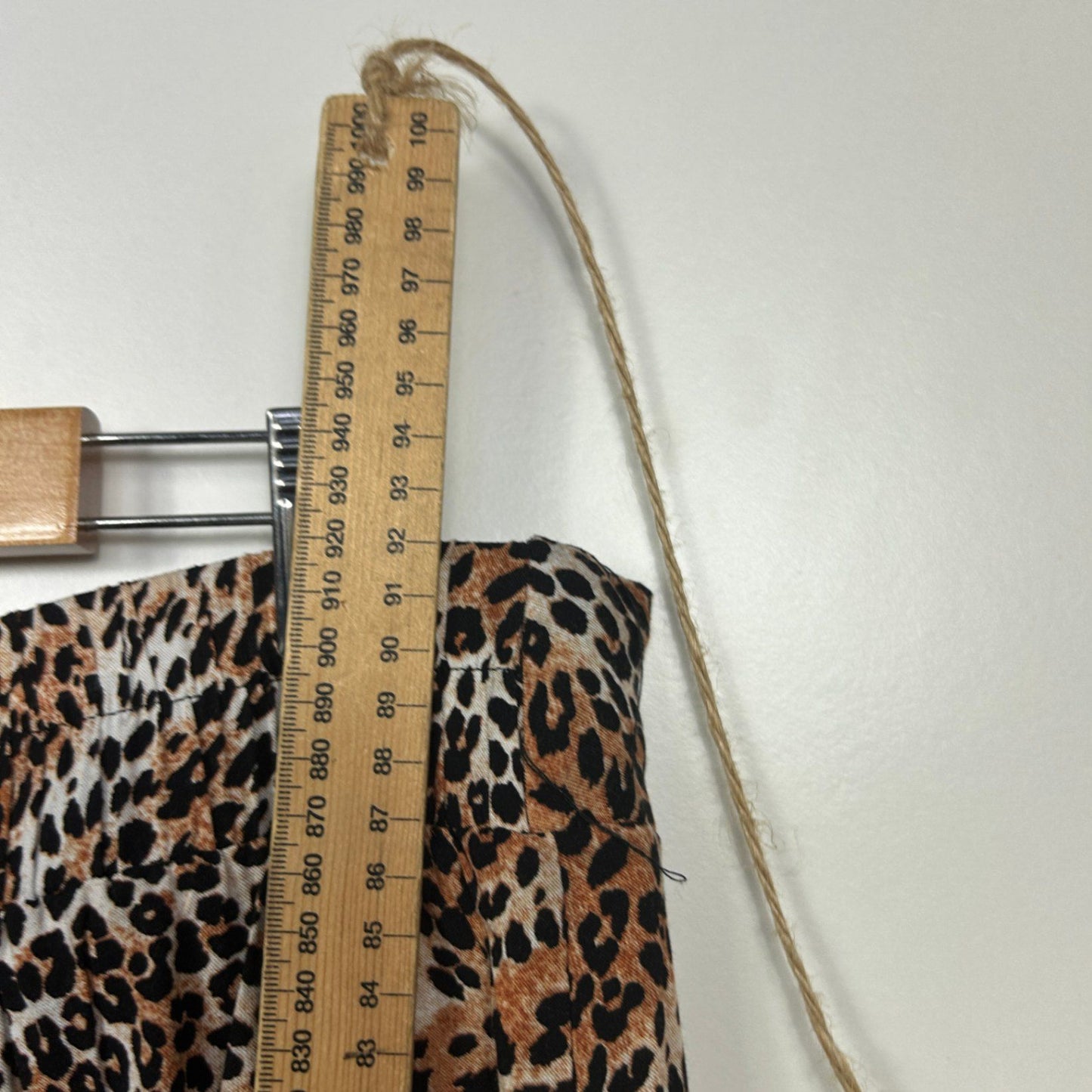 Beme Animal Leopard Print Linen Blend Harem Cropped Pants Size 18