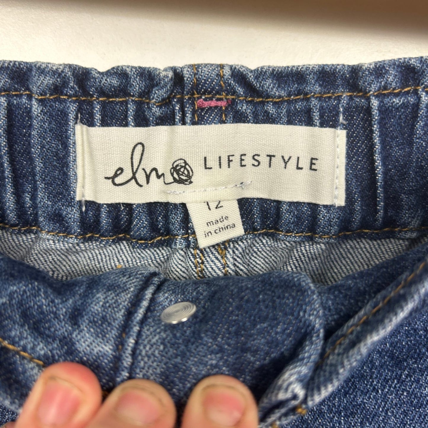 Elm Lifestyle Womens Blue Cotton Blend Denim Skirt Size 12 Midi Length