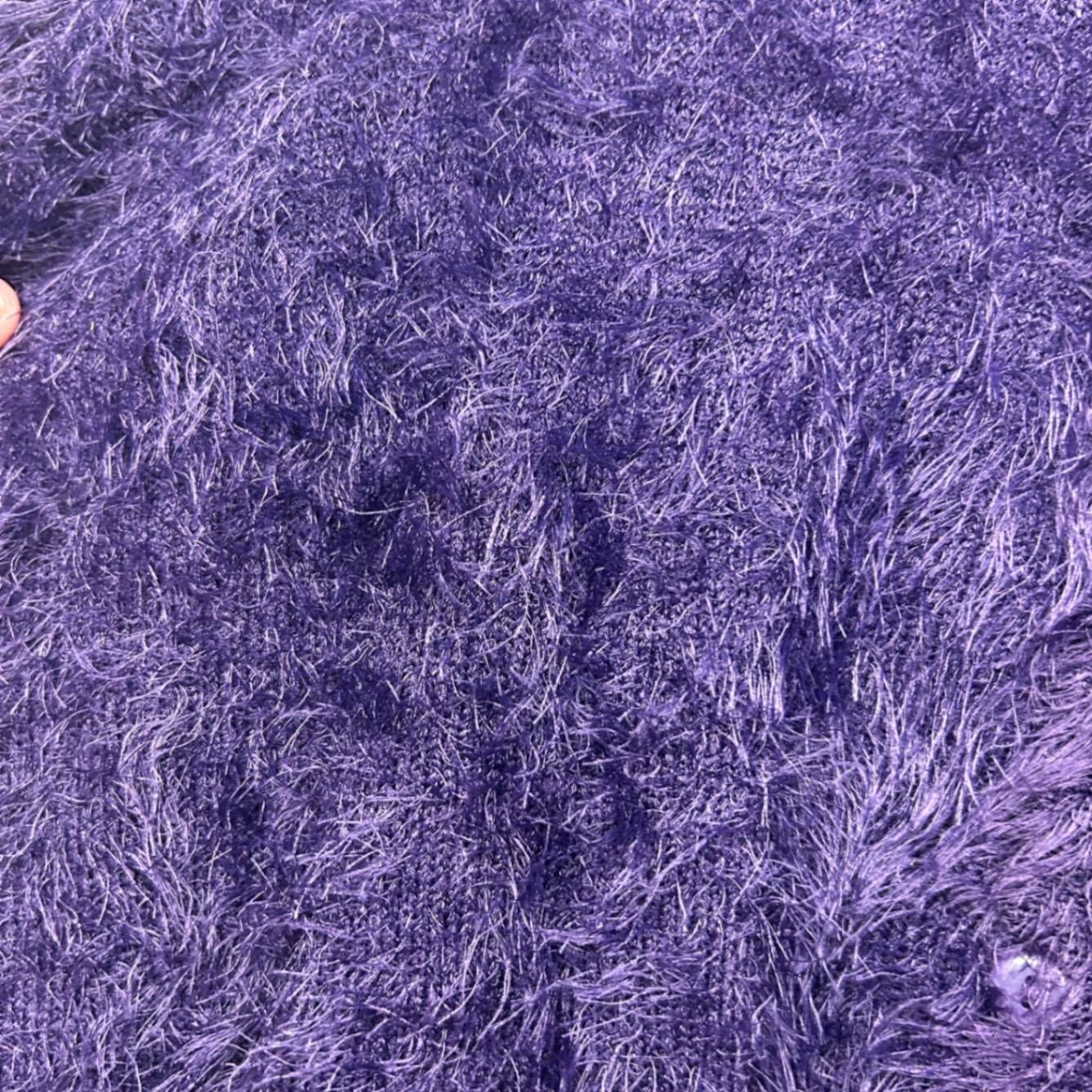 New Autograph Purple Fluffy Button Up Cardigan Jumper Size 20 Plus Large