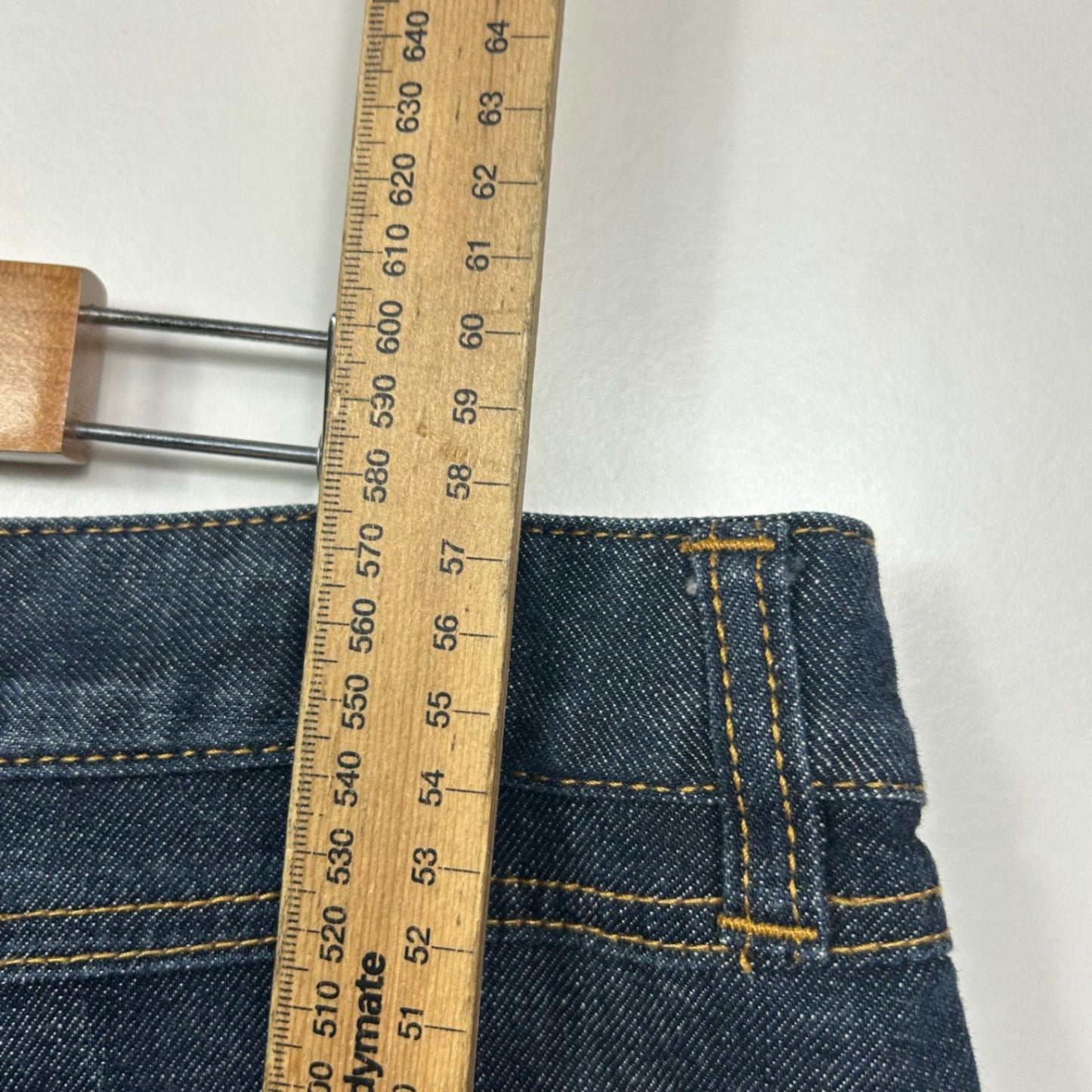 Sussan A-line Denim Size 16 Dark Wash Pockets Zip Fly Short Length