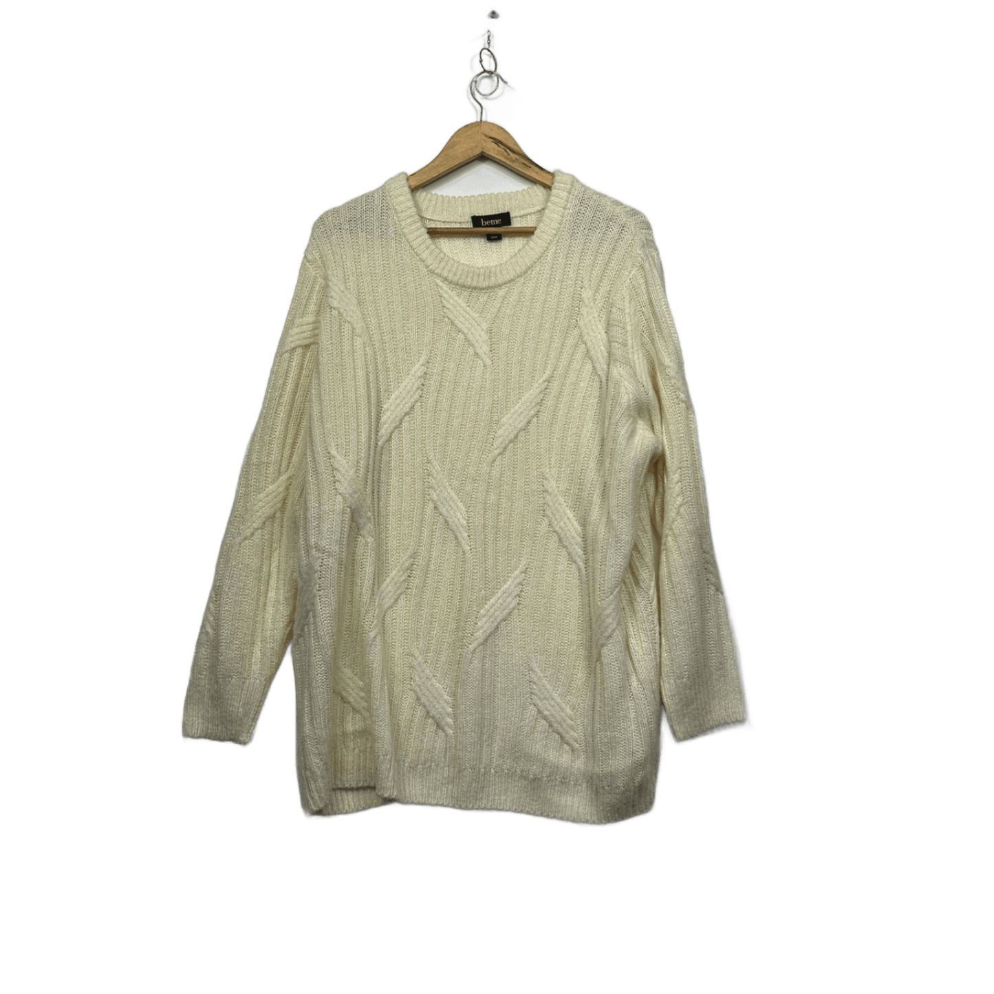Beme Long Sleeve Cream Jumper Size 18 Plus Medium