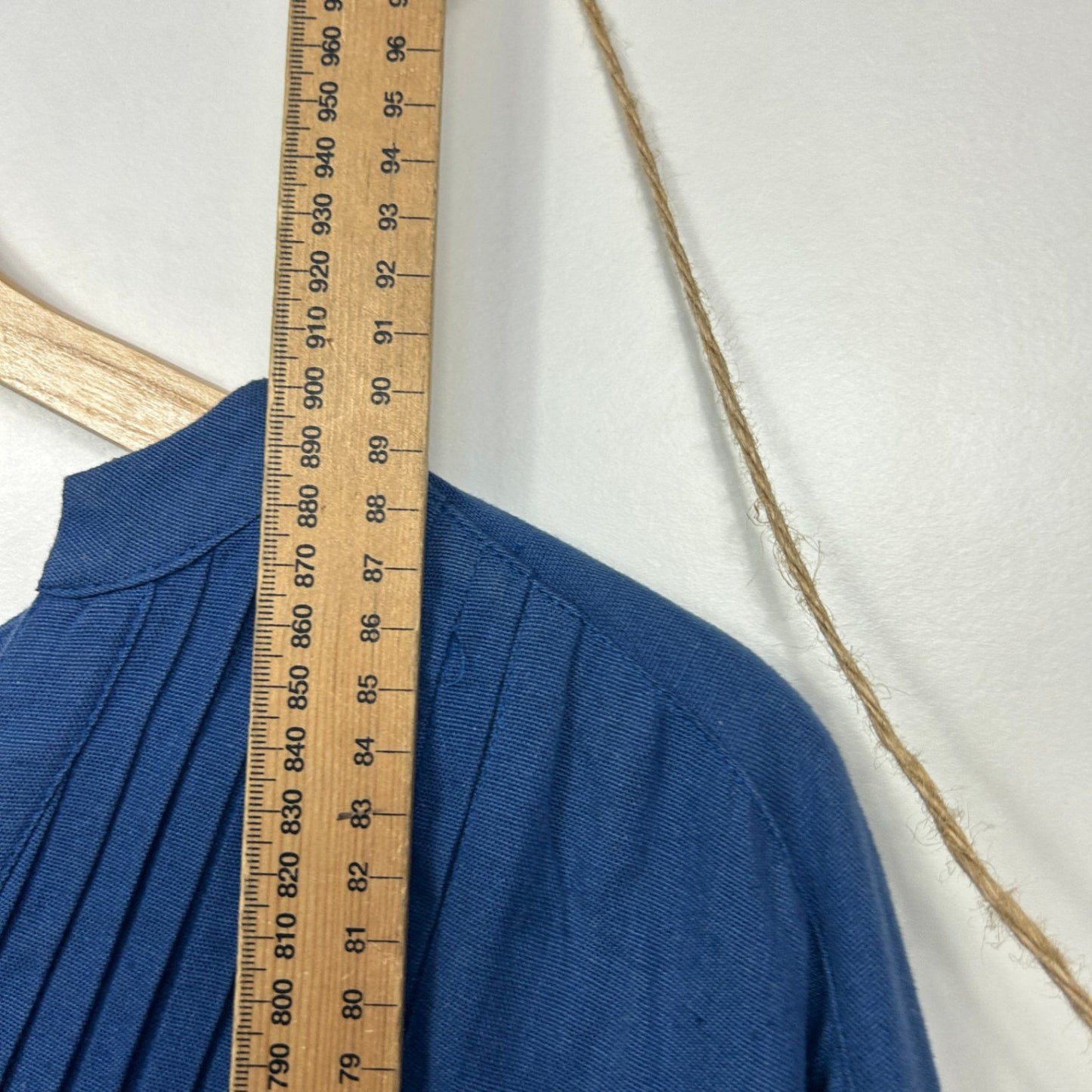 Bird Keepers Long Sleeve Blue 3/4 Sleeve Pleated Shift Dress Size 16 18