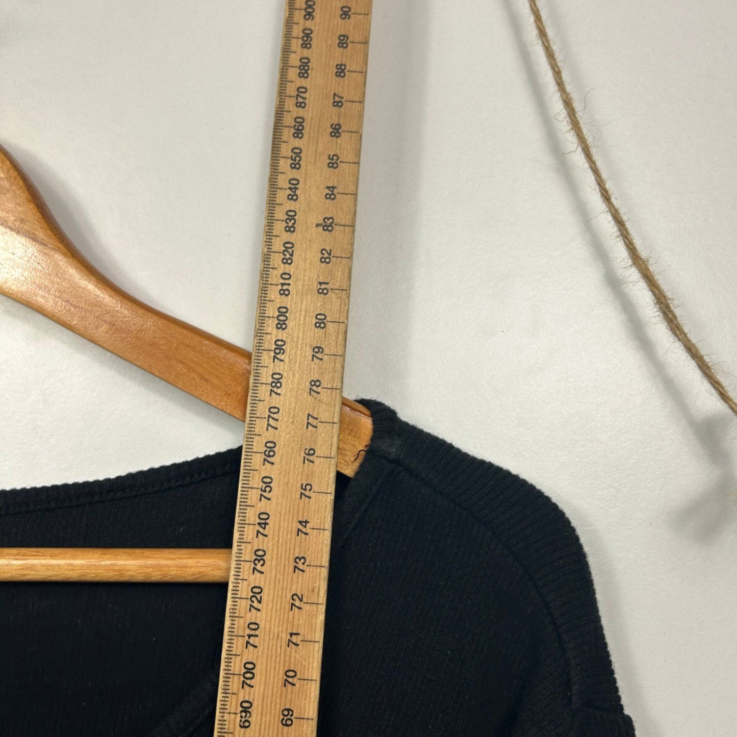 Taking Shape Women's Black Short Sleeve Cut Out Ribbed Basic Top Size 22