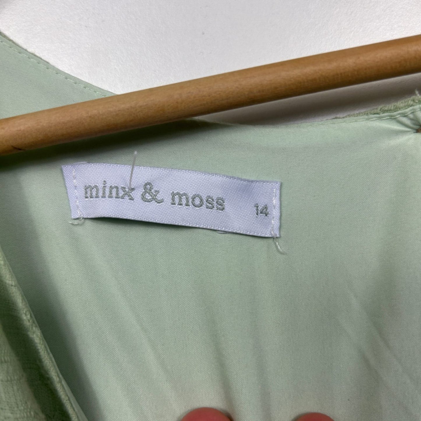 Minx & Moss Mint Green Knee Length Casual Sun Dress Size 14