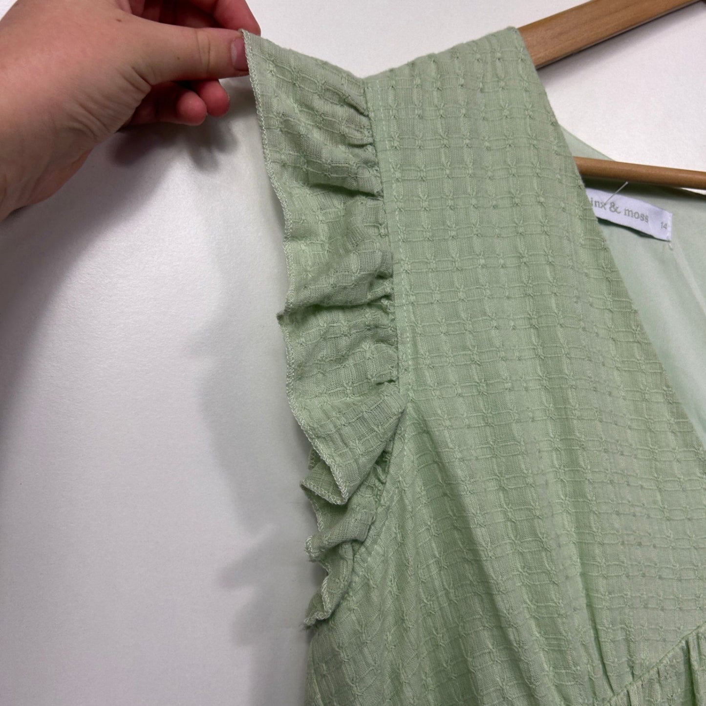 Minx & Moss Mint Green Knee Length Casual Sun Dress Size 14
