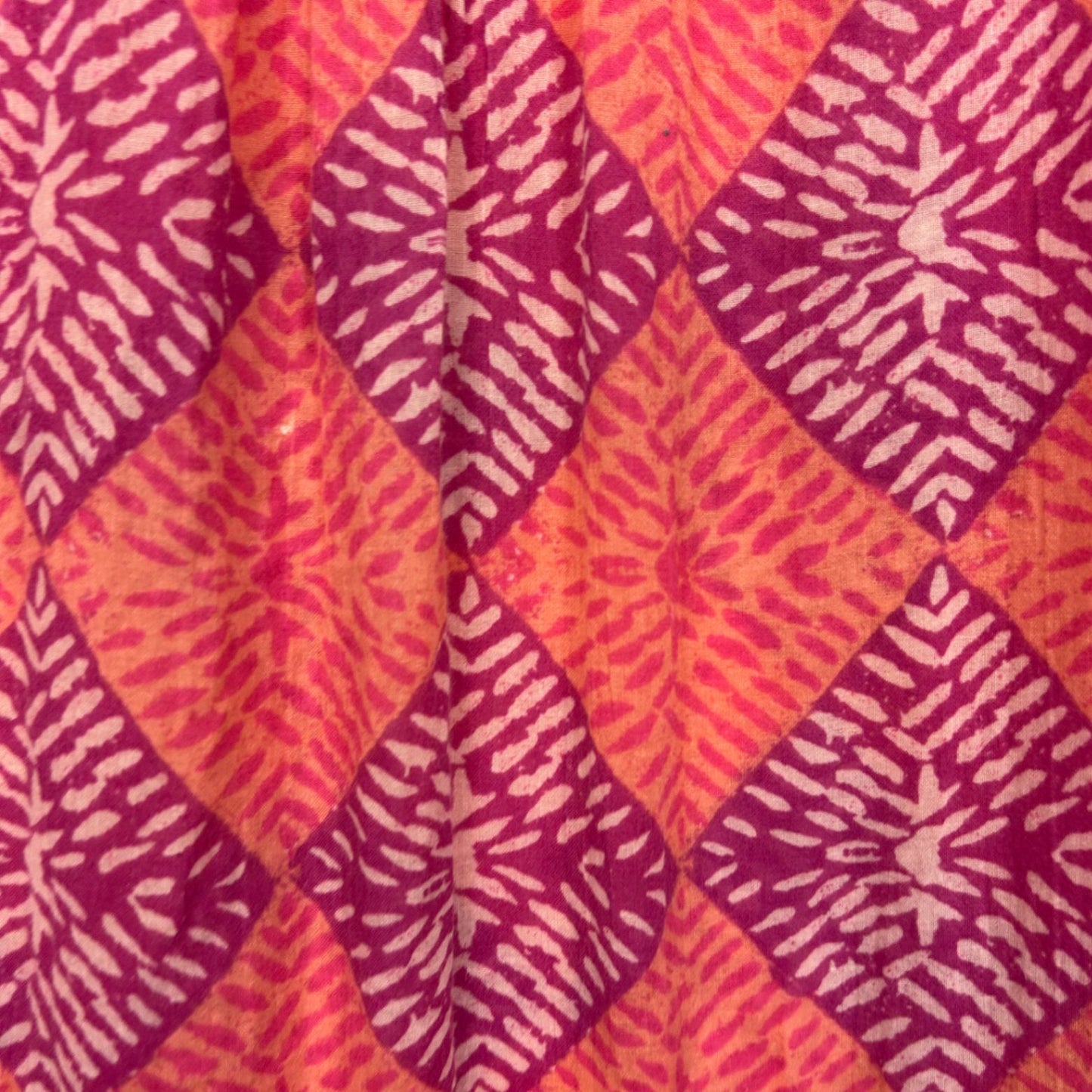 Sigrid Olsen Pink Orange Sleeveless Embroidered Boho Top Size 14