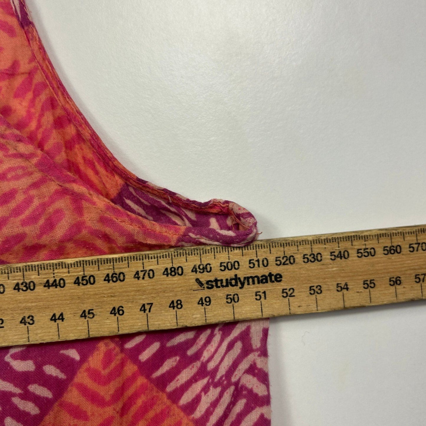 Sigrid Olsen Pink Orange Sleeveless Embroidered Boho Top Size 14