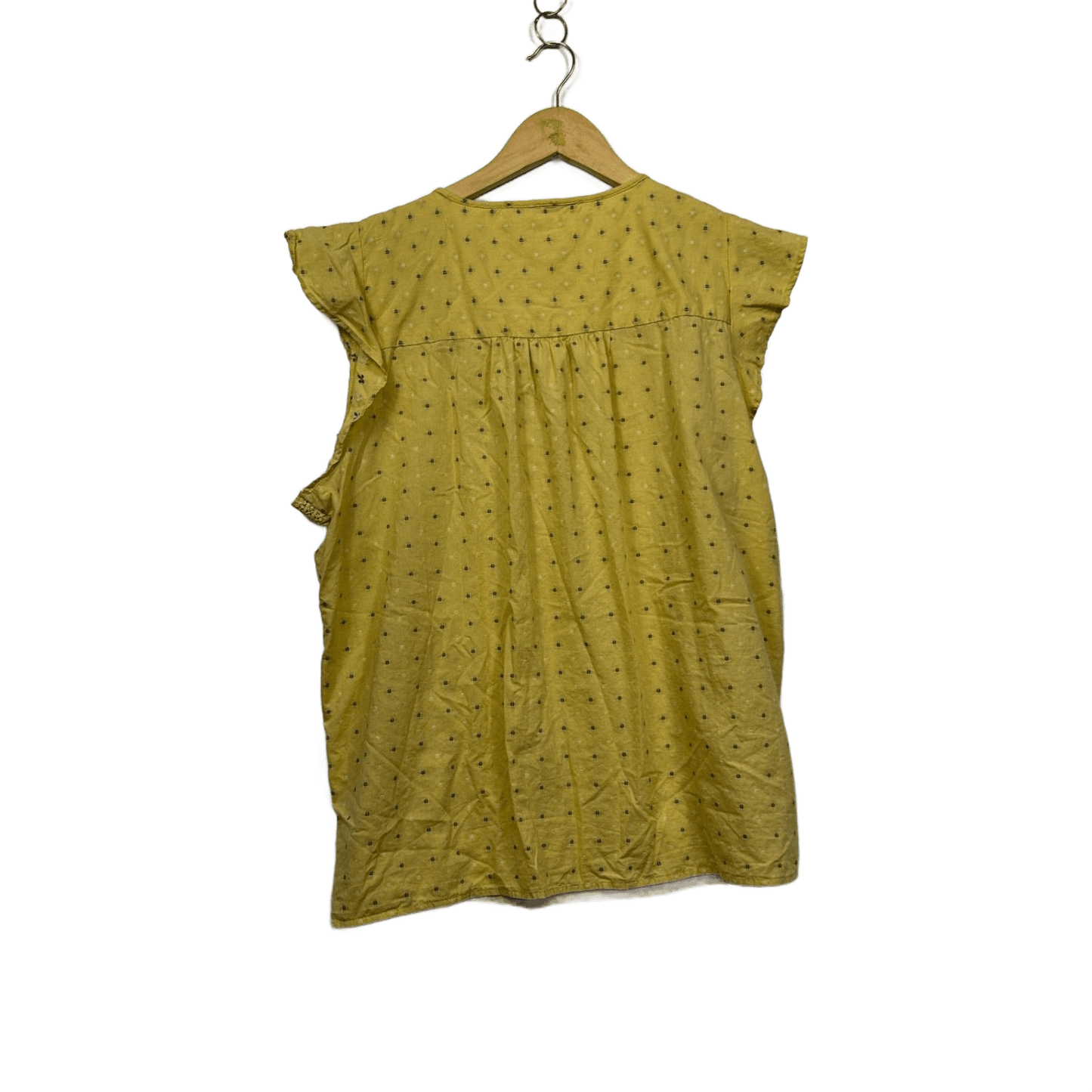 Target Yellow Short Sleeve V-Neck Top Blouse Size 20