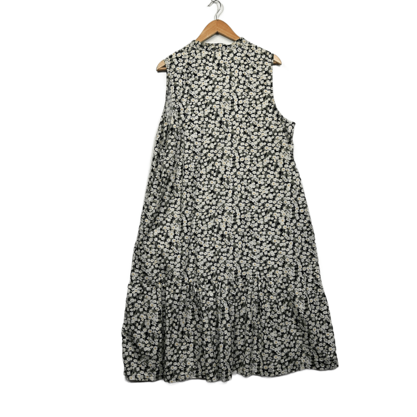 Anko Sleeveless Multicoloured Linen Blend Floral Maxi Dress Size 20 Pockets