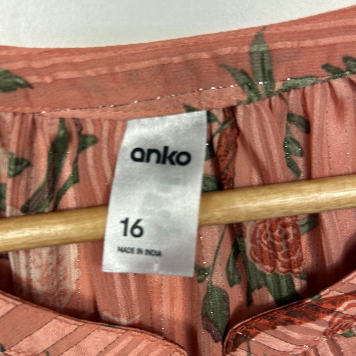 Anko Womens Multicoloured Floral Long Sleeve Top Blouse Size 16