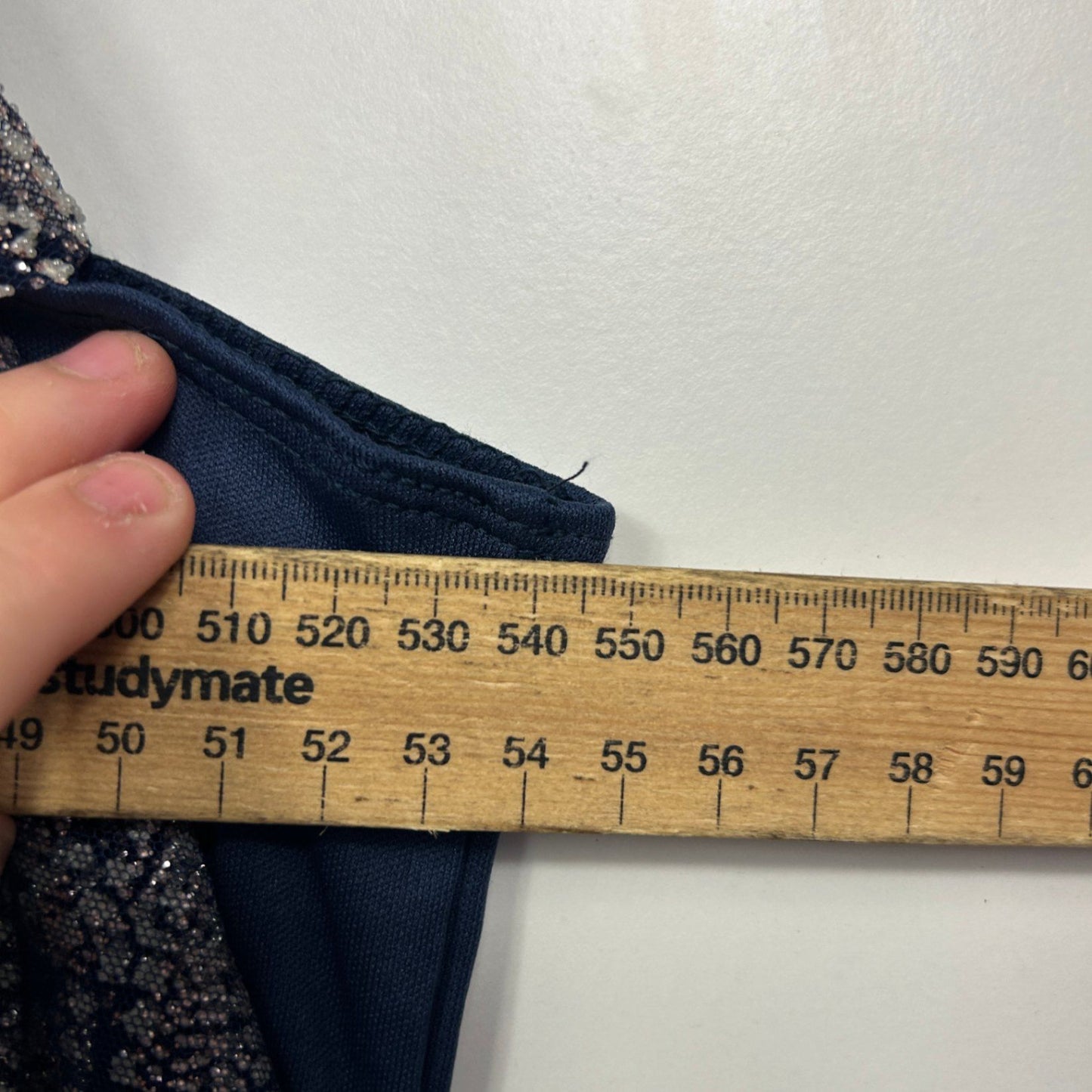 New Liz Jordan Womens Navy Kaftan Top Evening Blouse Size 1XL 16 18 Embellished