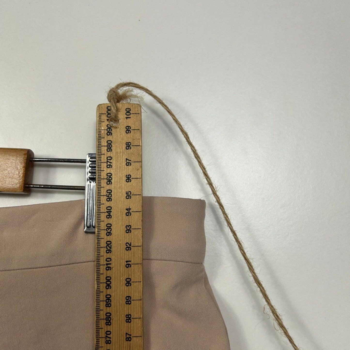 Preview Beige Elastic Waist Pockets Pull-On Tailored Straight Leg Pants Size 18