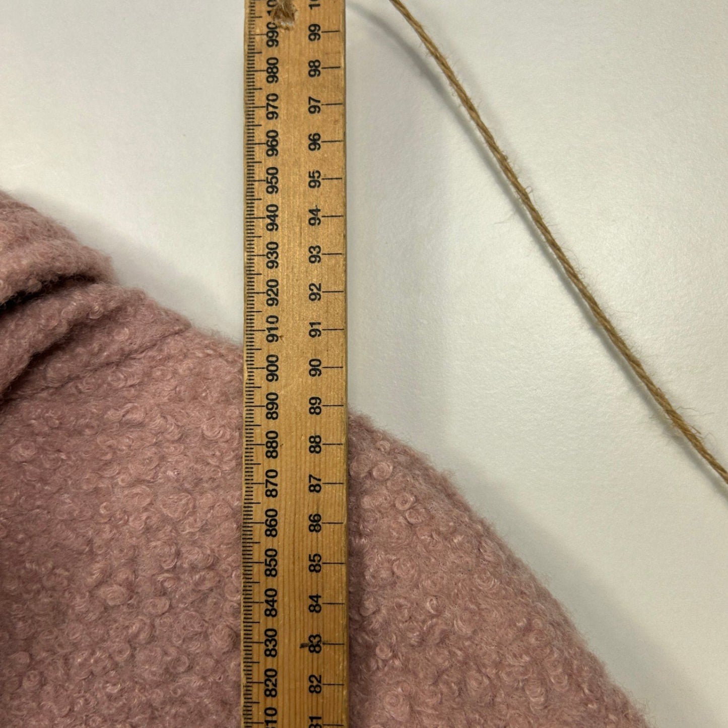 New Collection Oversized Bouclé Hooded Coat Pink Longline Dance