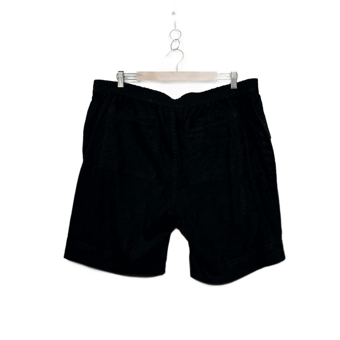 Sportscraft Black Linen Blend Casual Shorts Size 18 Pockets