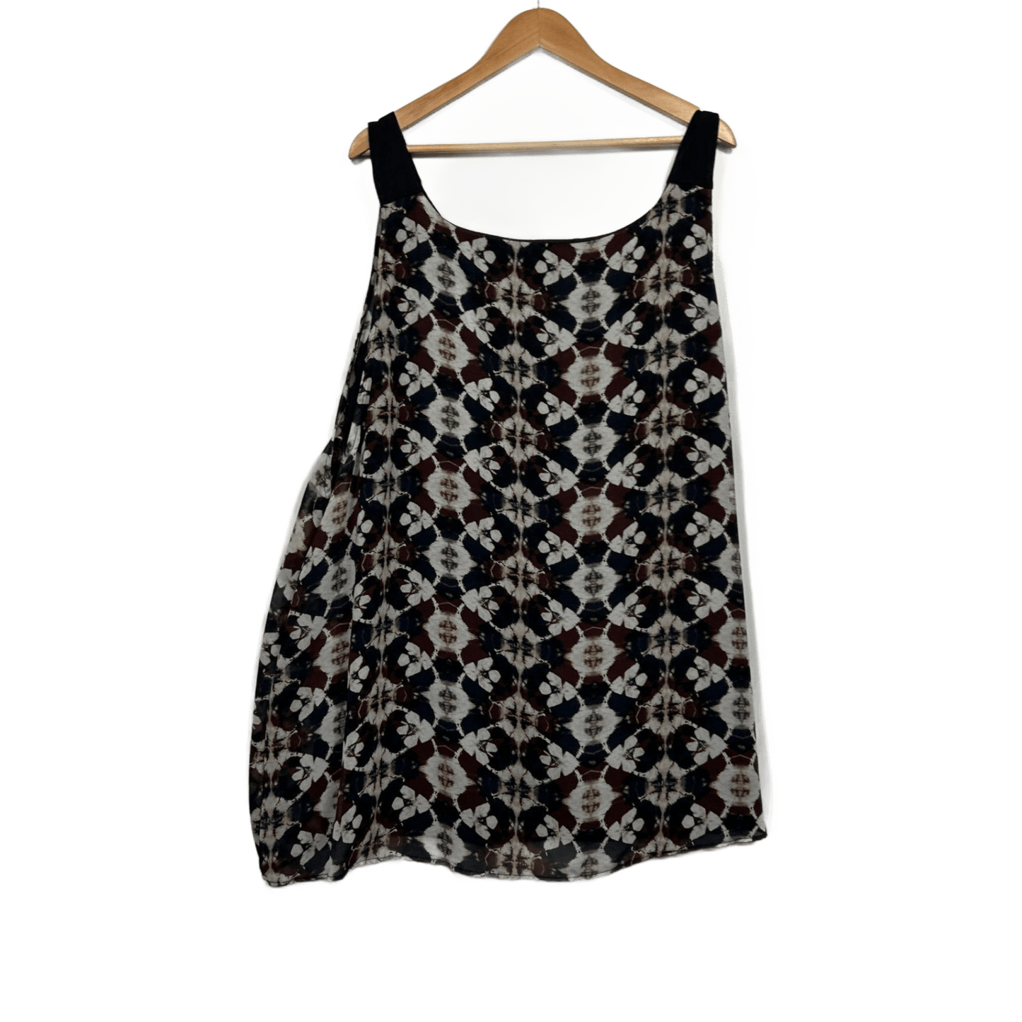 Beme Multicoloured Sleeveless V-Neck Top Blouse Size 22 Plus XL