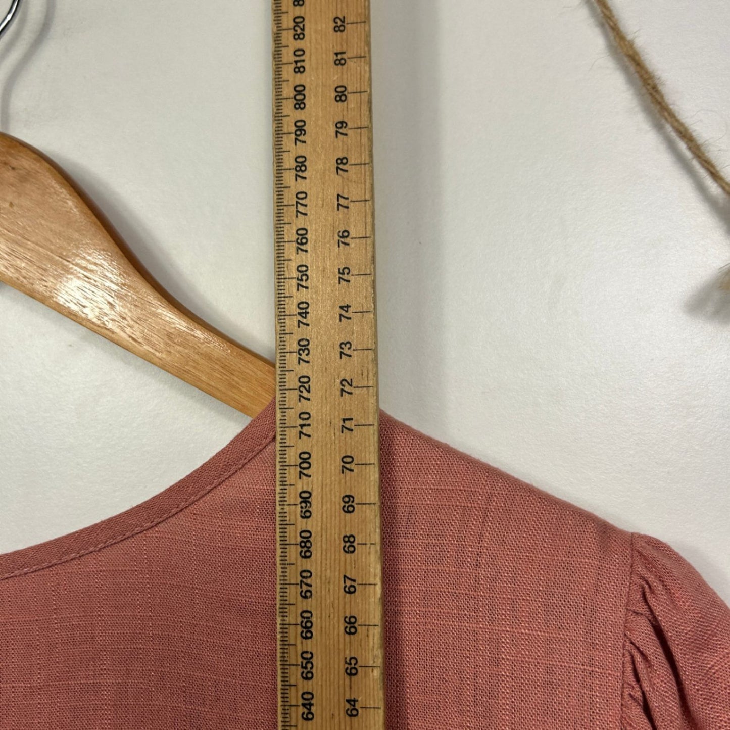 Target Viscose Linen Blend Short Sleeve Ruffle Blouse Top Size 18