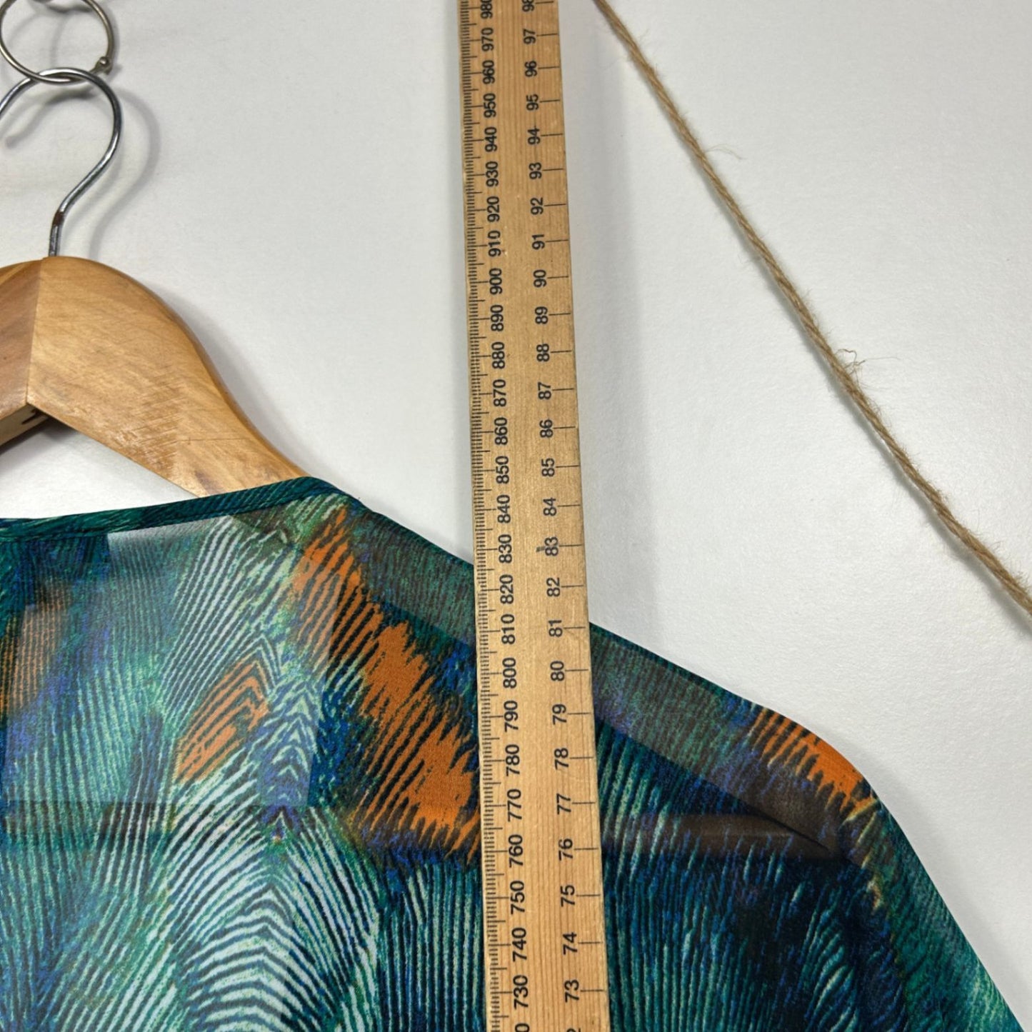Belle Curve Multicoloured Open Front Kimono Jacket Size 18