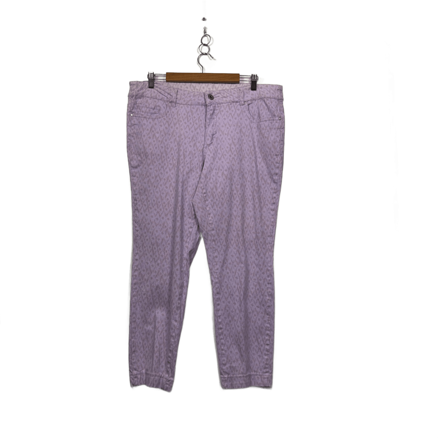 Autograph Women's Purple Print Pattern Jeans Pants Size 16 Pockets