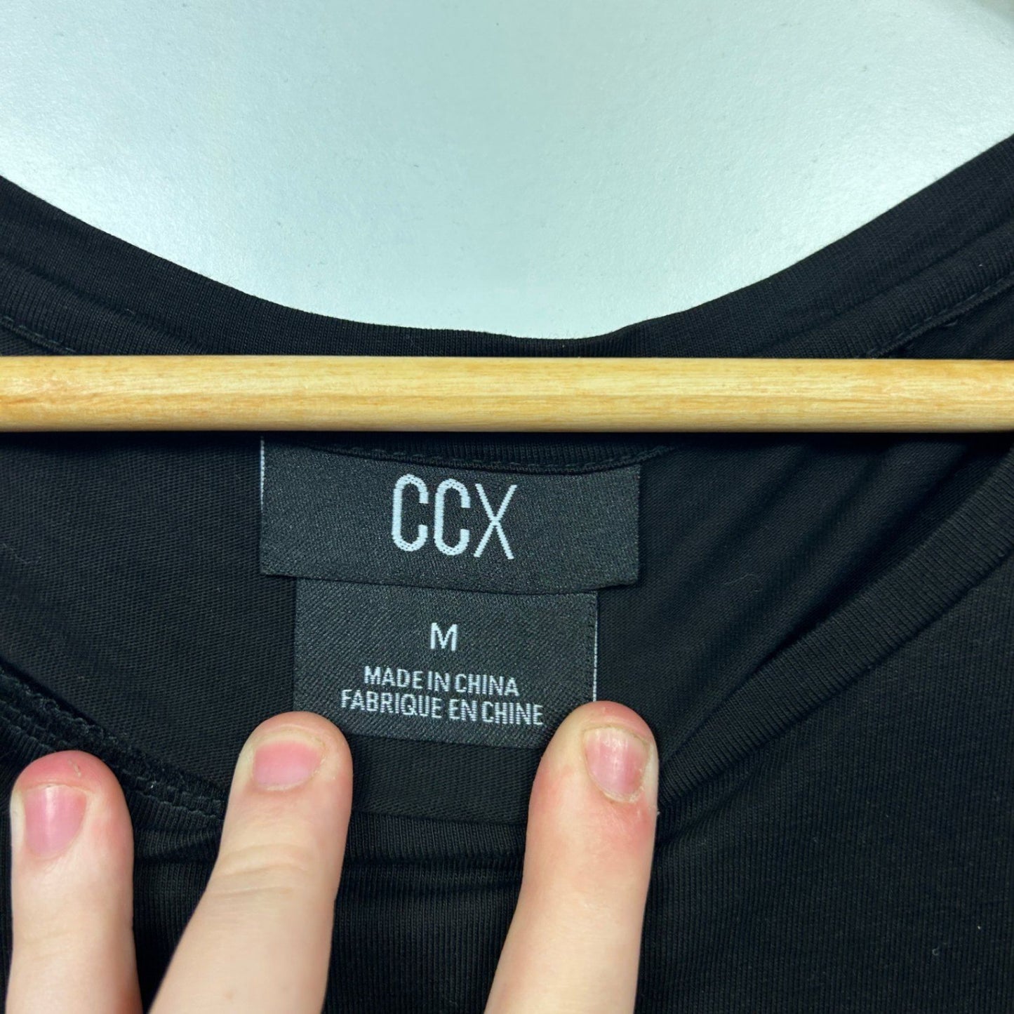 CCX City Chic Black Cotton Short Sleeve Crew Neck Casual T-Shirt Size 18 *Fault