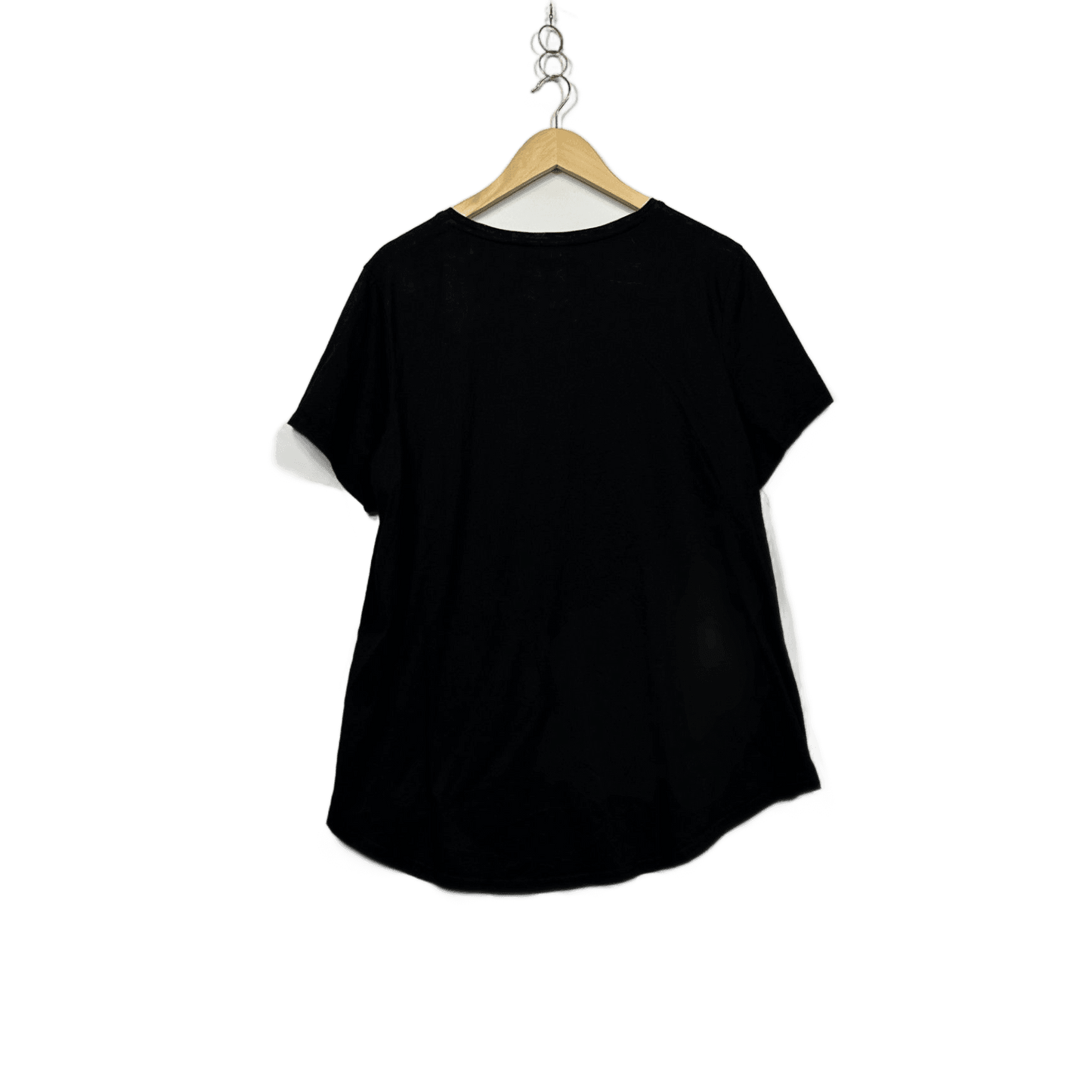 CCX City Chic Black Cotton Short Sleeve Crew Neck Casual T-Shirt Size 18 *Fault