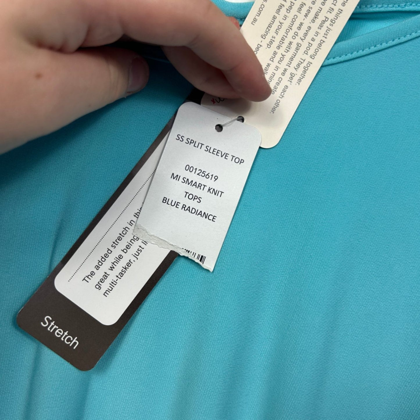 Millers Aqua Split Short Sleeve Tunic Top Size 16