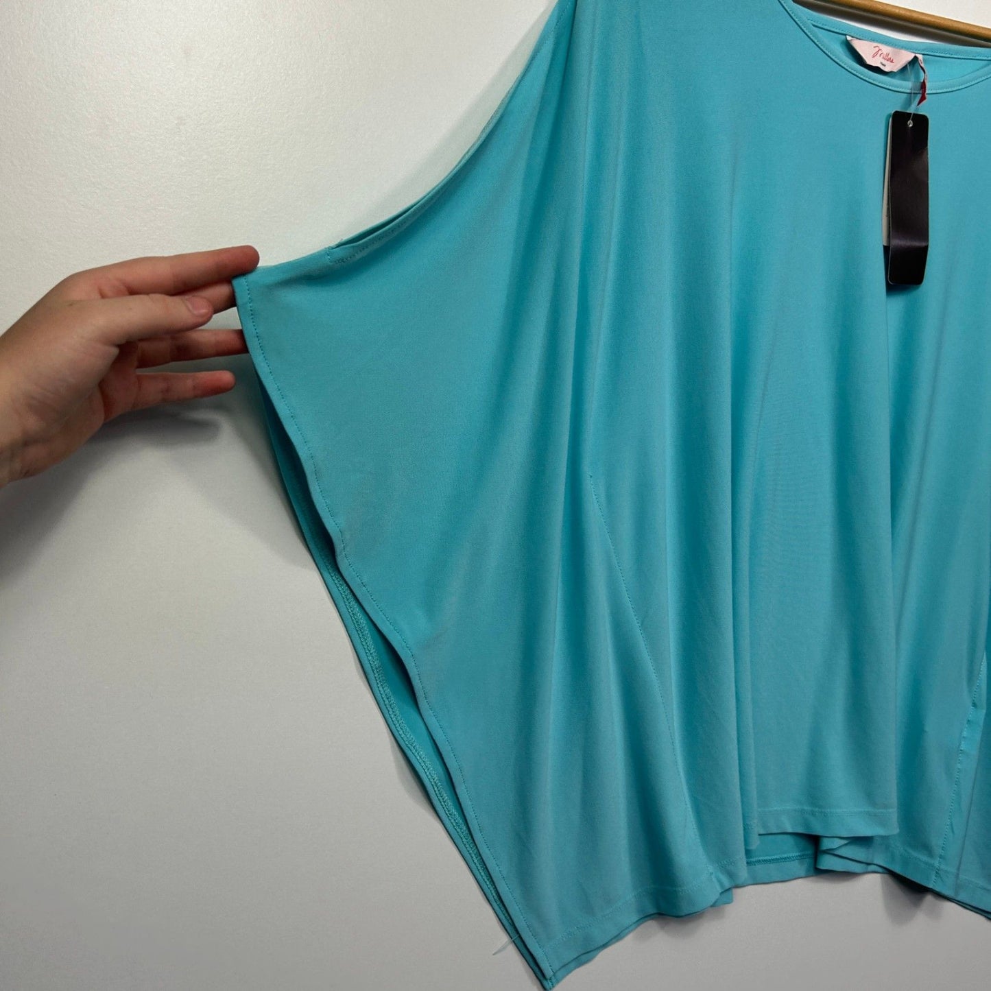 Millers Aqua Split Short Sleeve Tunic Top Size 16