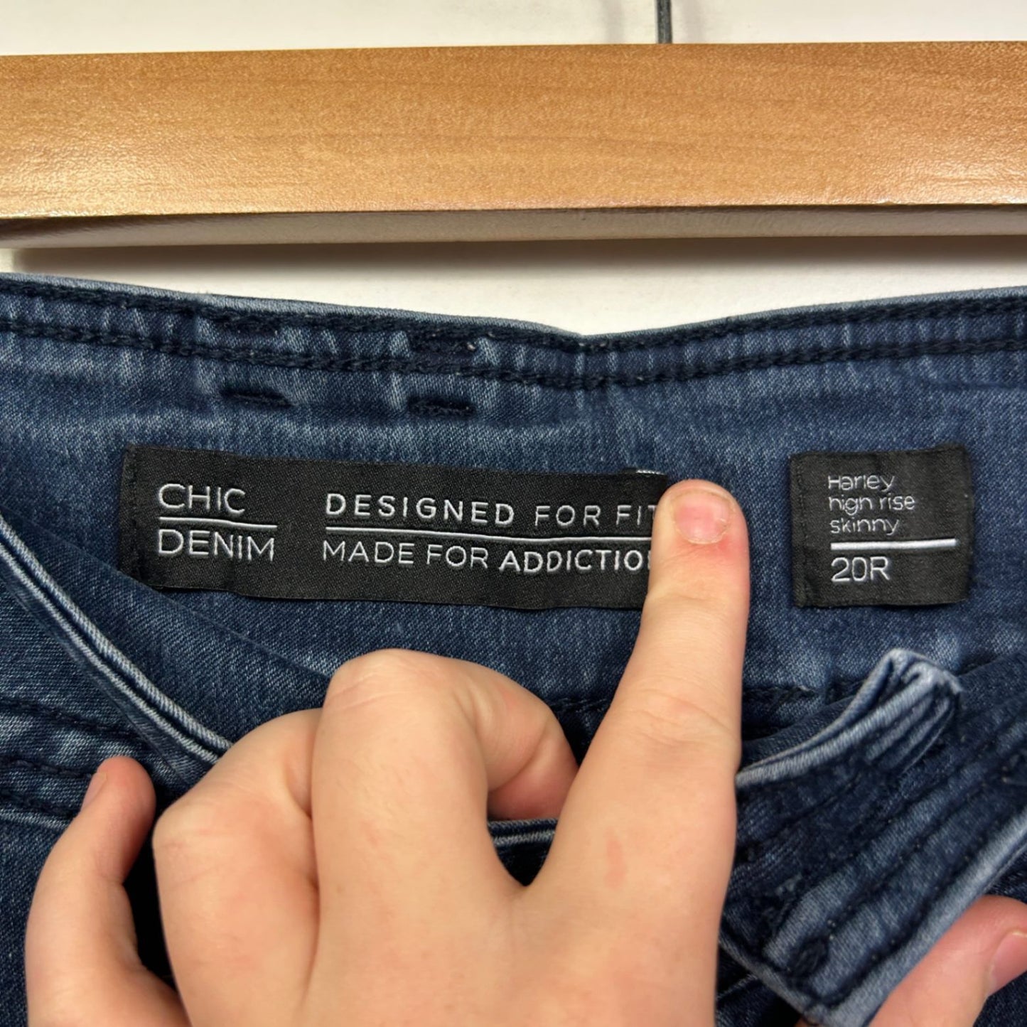 City Chic Dark Blue Harley High Rise Skinny Jeans Size 20R