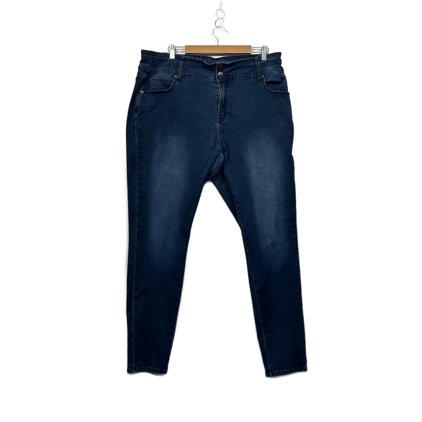 City Chic Dark Blue Harley High Rise Skinny Jeans Size 20R