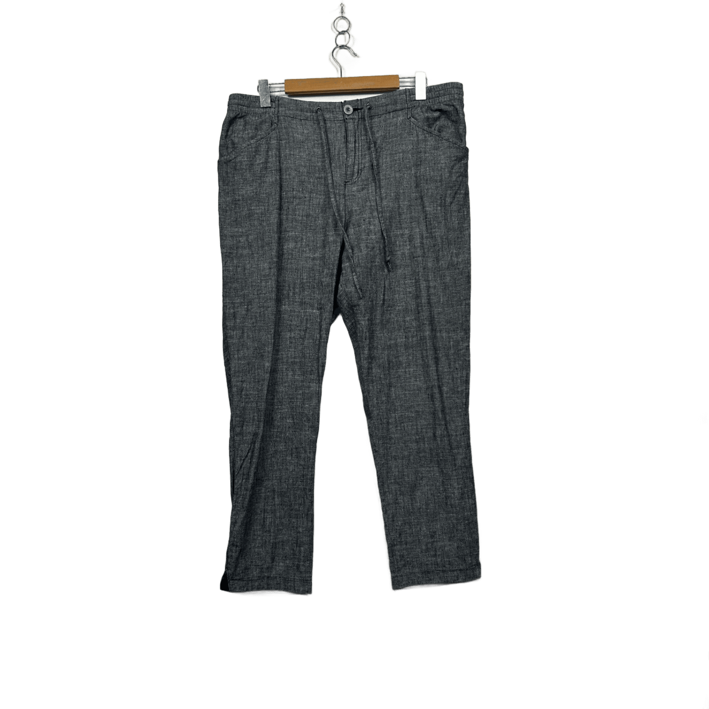 Kathmandu Linen Blend Pants Size 16 Grey Pockets