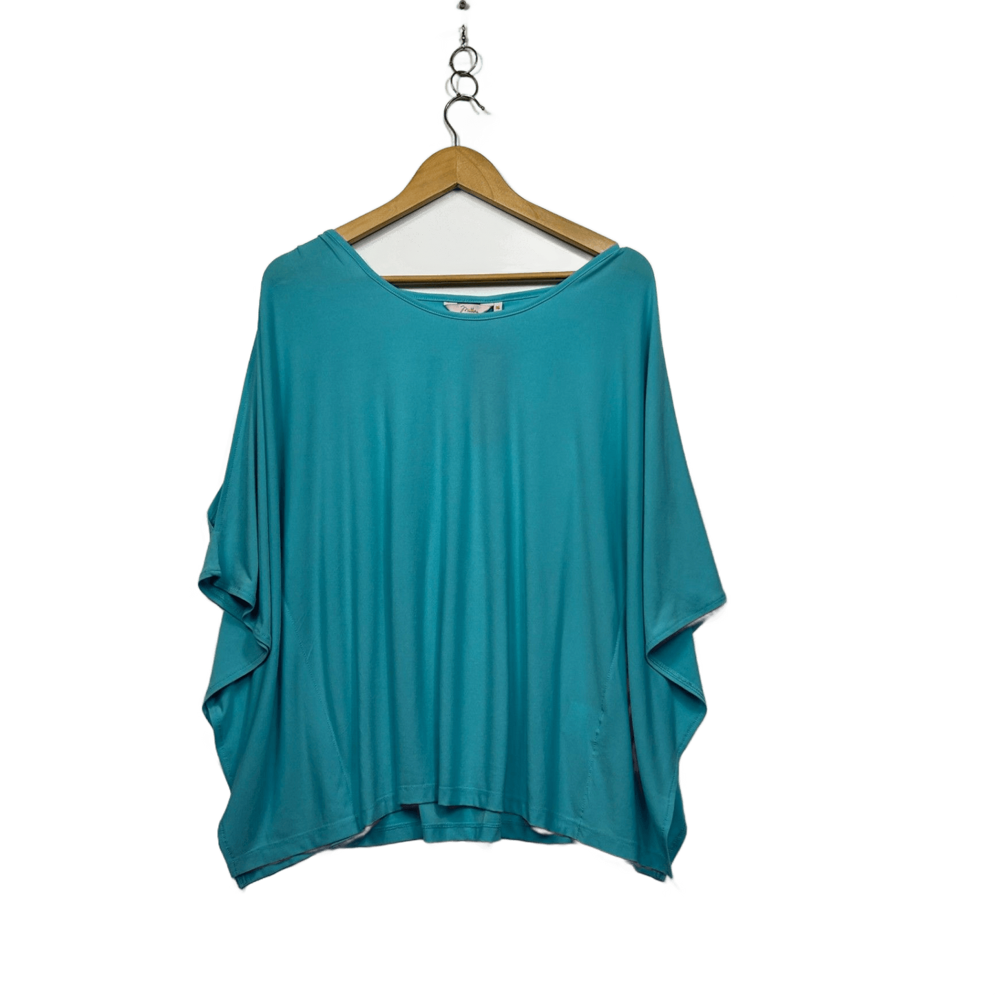Millers Aqua Split Short Sleeve Tunic Top Size 16
