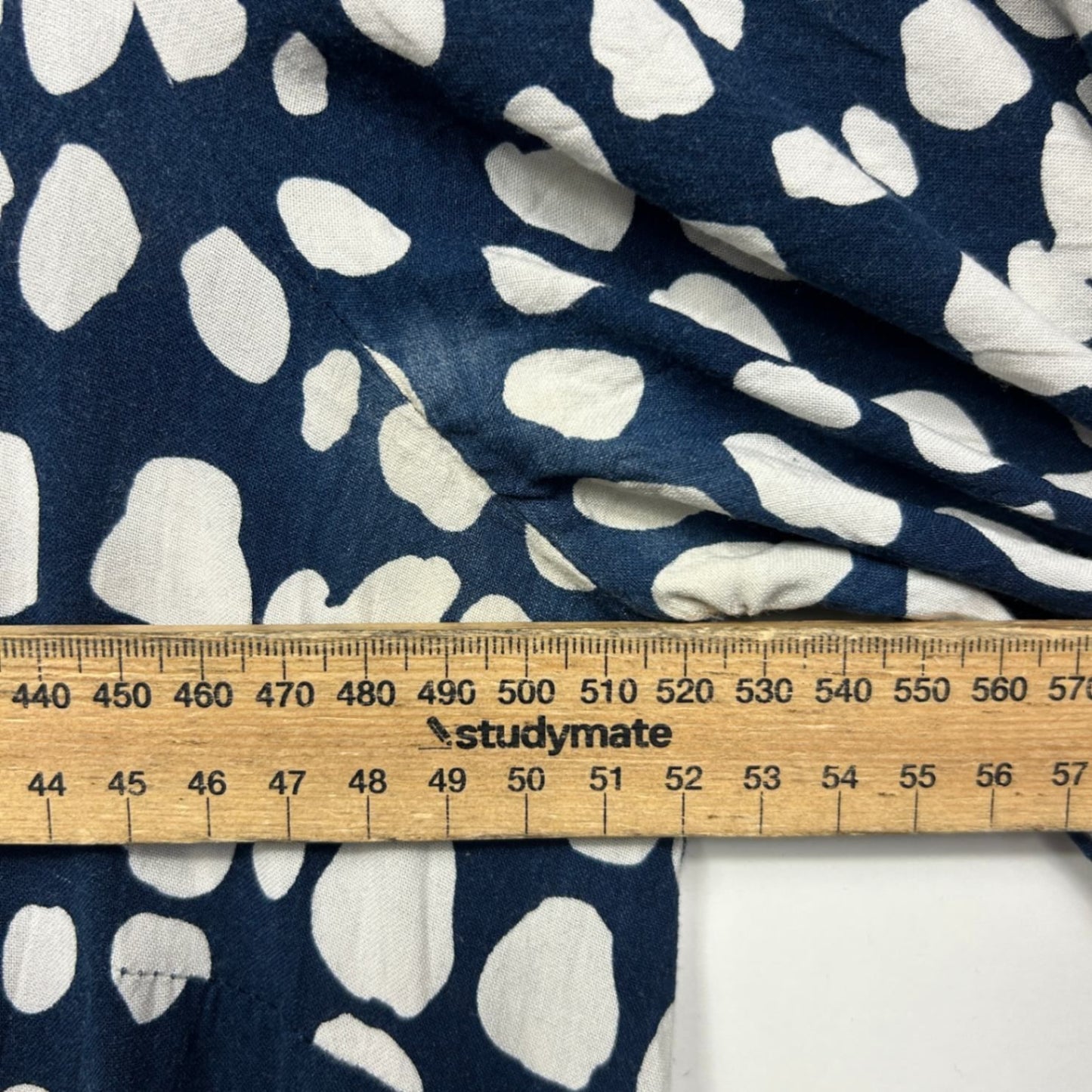 Evans Blue White Cotton Blend Short Sleeve Maxi V Neck Dress Size 16