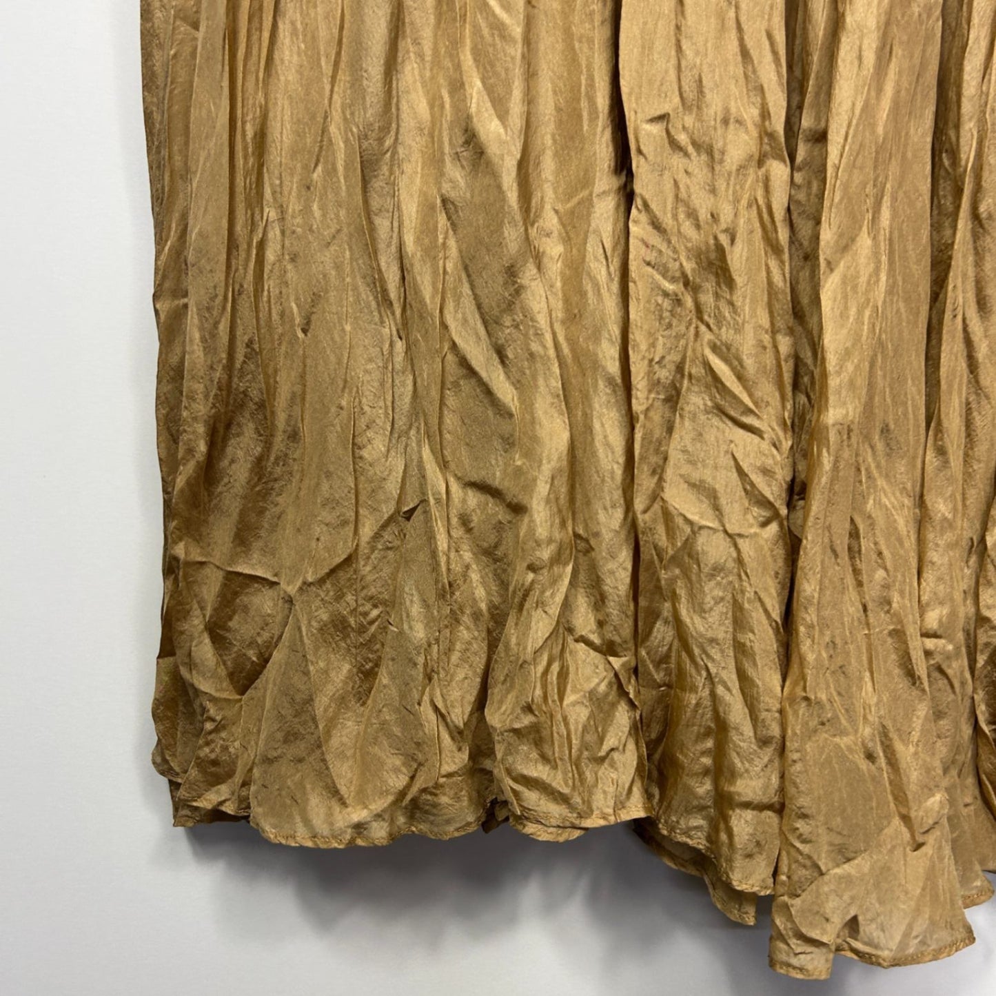 Vintage Silk Gold Maxi Skirt Size 14 - 16  Design Studio